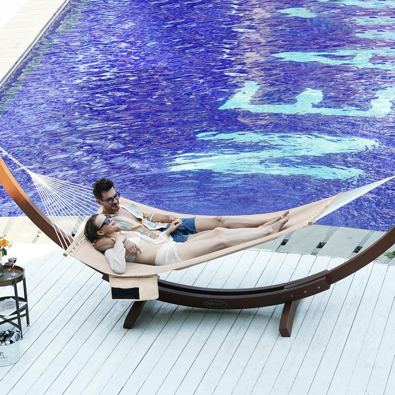 Hamaca Doble Lazy Daze 11 FT Beige Secado Rápido 204 kg