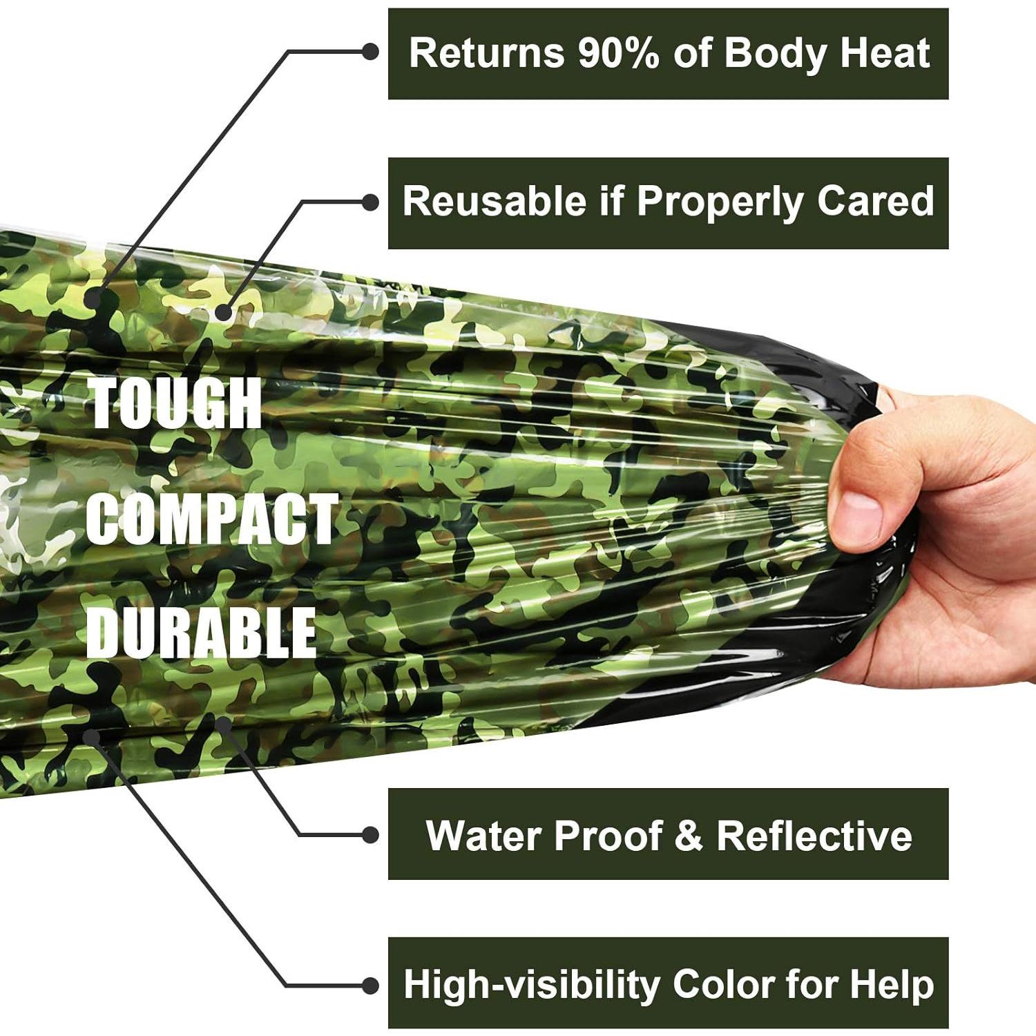 Saco de Dormir de Emergencia Timok Camo 2 Unidades 213x122 cm