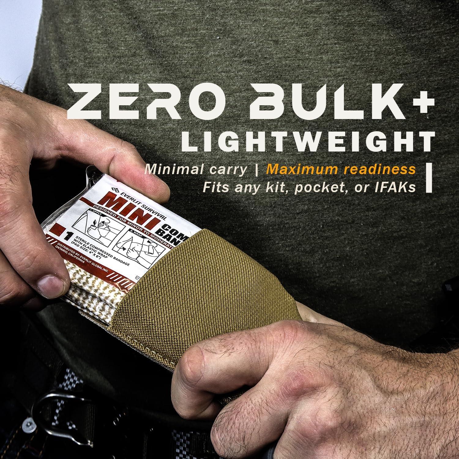 Vendaje de Compresión de Emergencia EVERLIT 10x15 cm - 2 Unidades