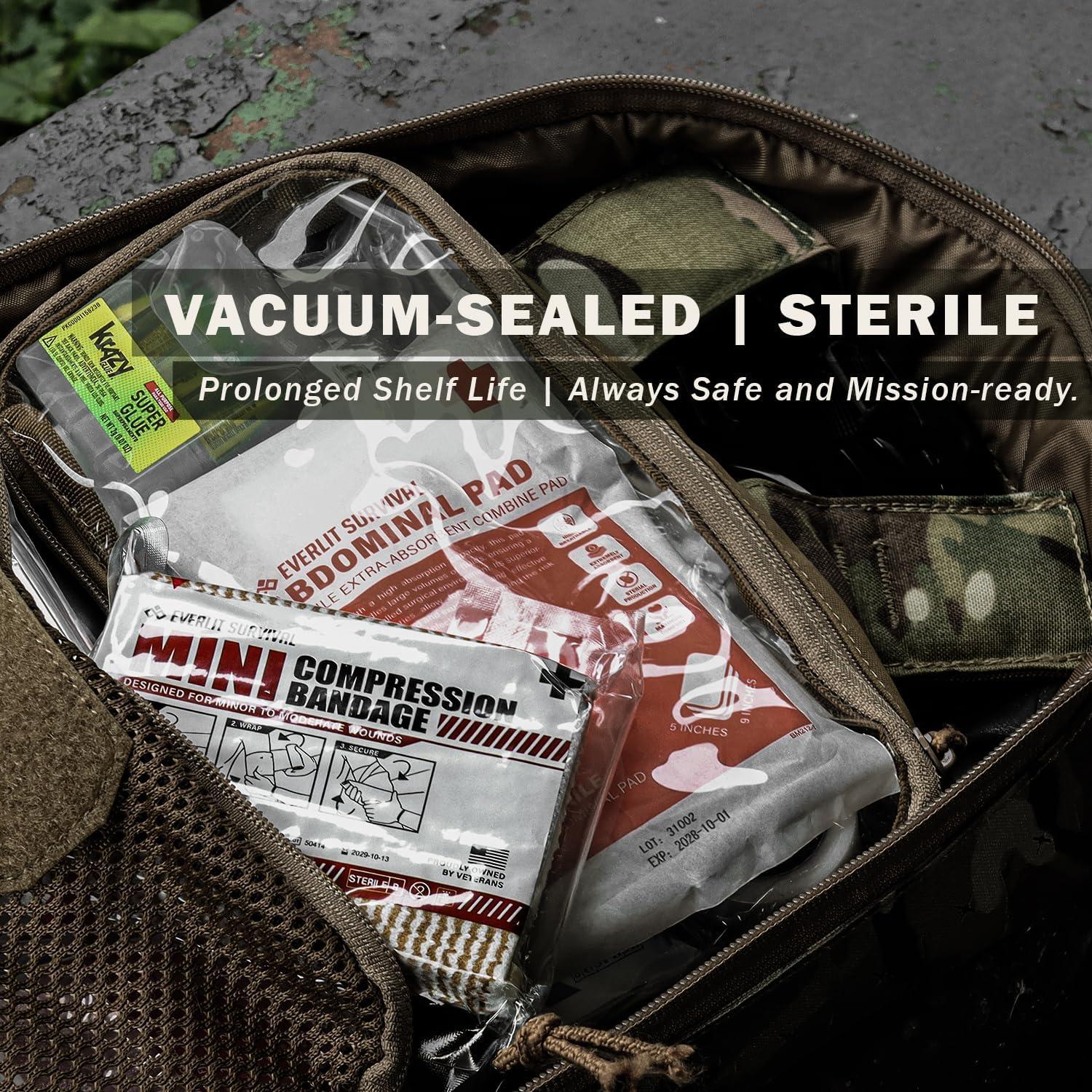 Vendaje de Compresión de Emergencia EVERLIT 10x15 cm - 2 Unidades