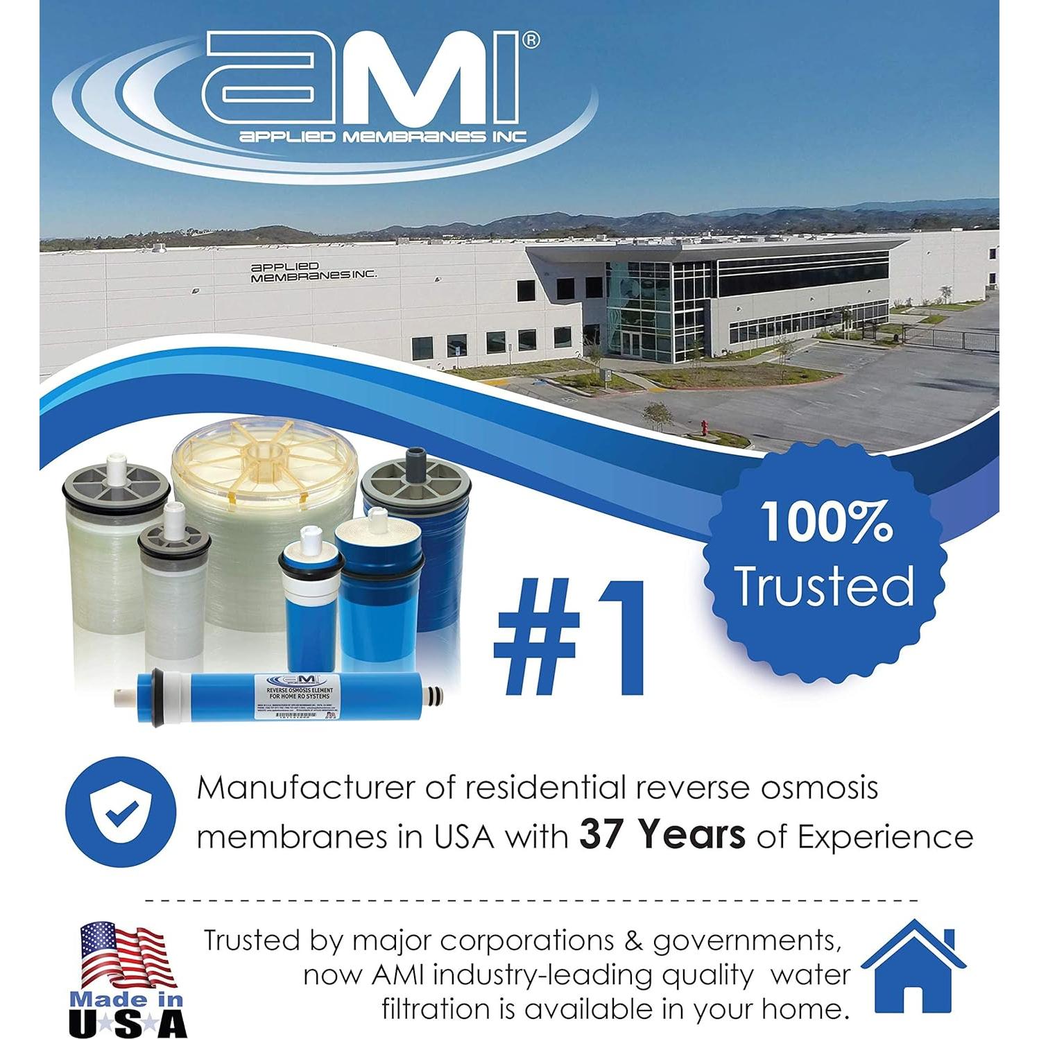 Membrana de Ósmosis Inversa 100 GPD Applied Membranes 10 Unidades