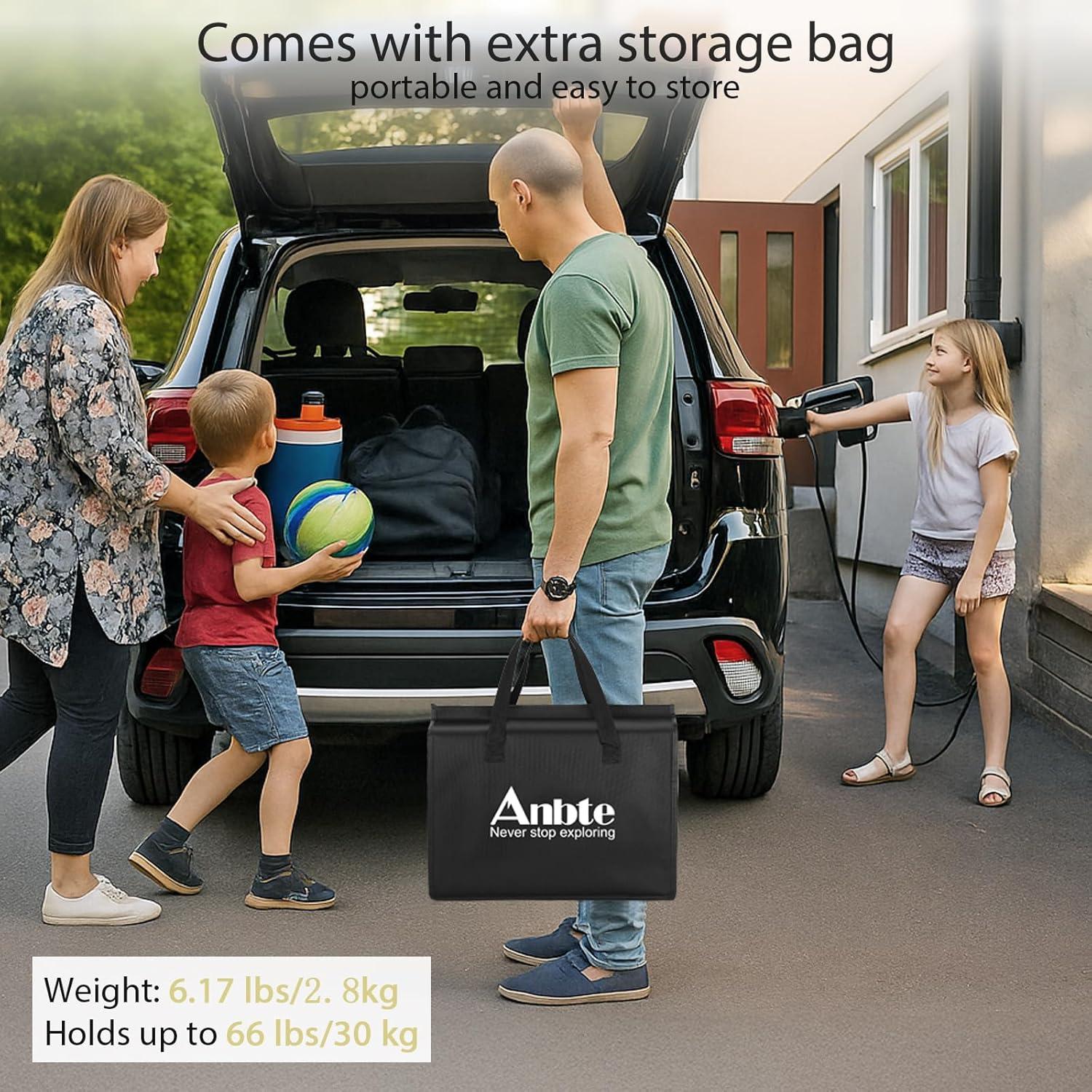 Mesa de Picnic Plegable Anbte Negra 86.4x39.9 cm 29.9 kg