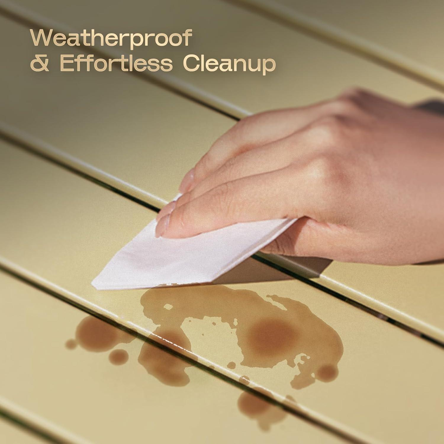 Mesa de Camping Plegable CIKOVE Beige Ajustable 119 cm