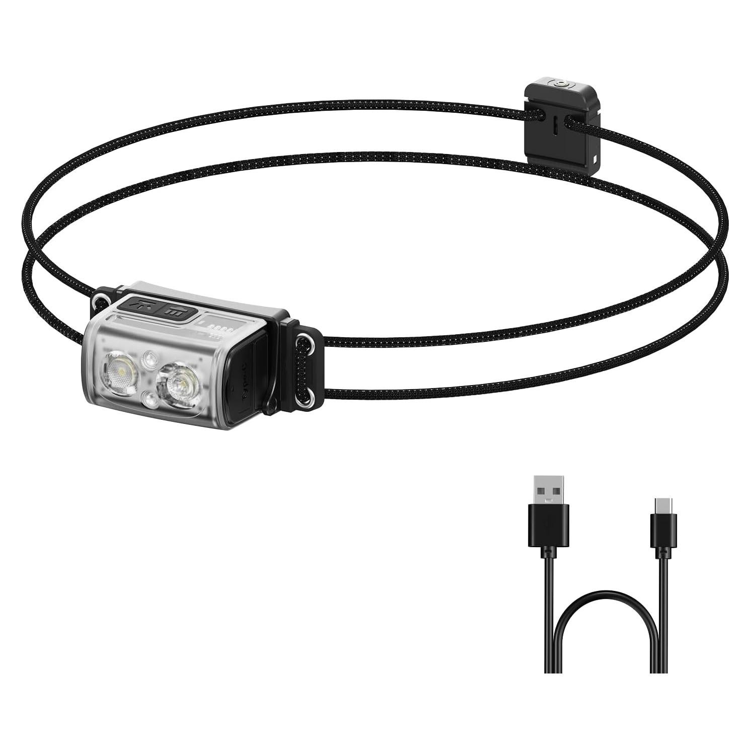 Linterna Frontal Recargable FLEXTAILGEAR 600 Lúmenes USB-C