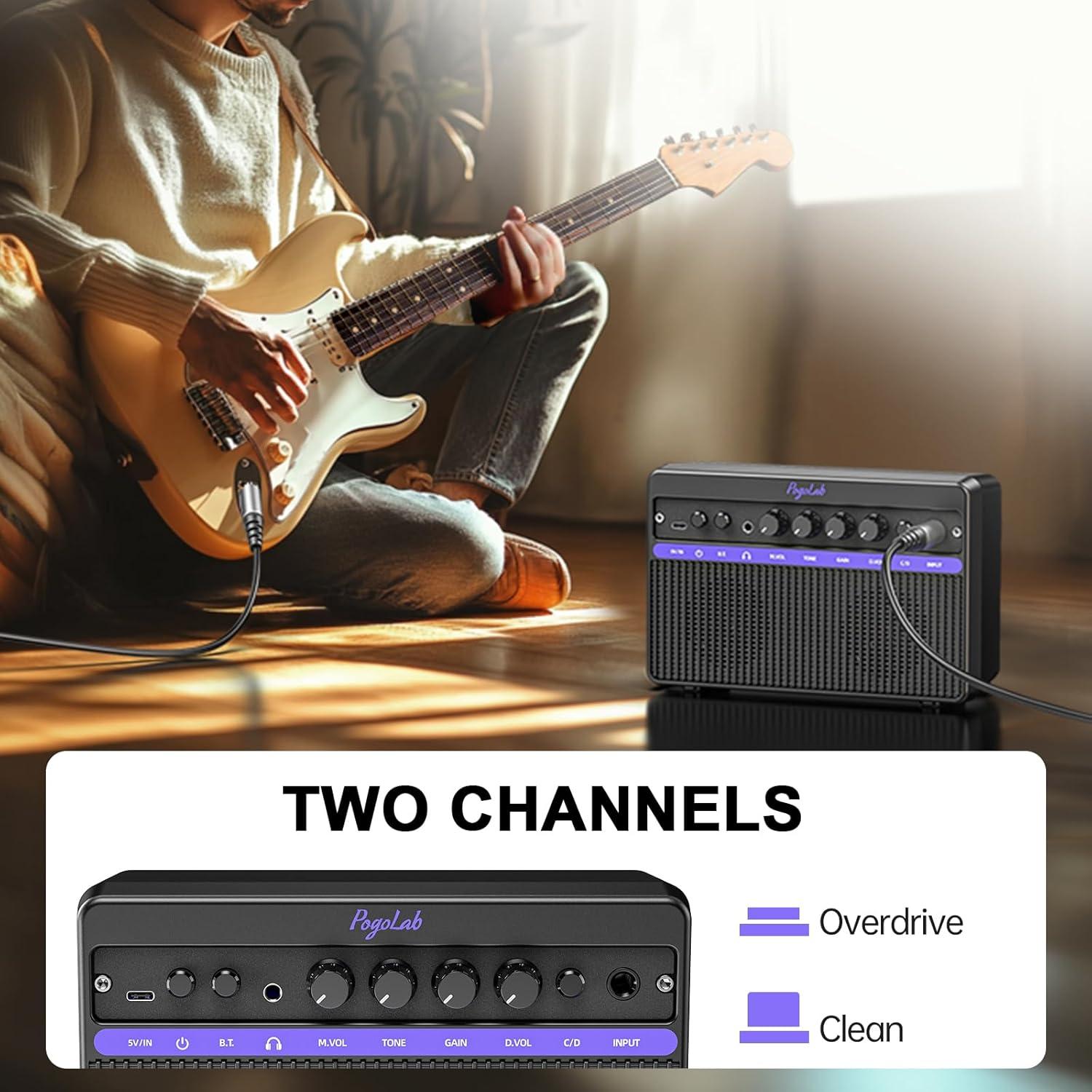 Amplificador de guitarra eléctrica PogoLab Mini 10W Bluetooth