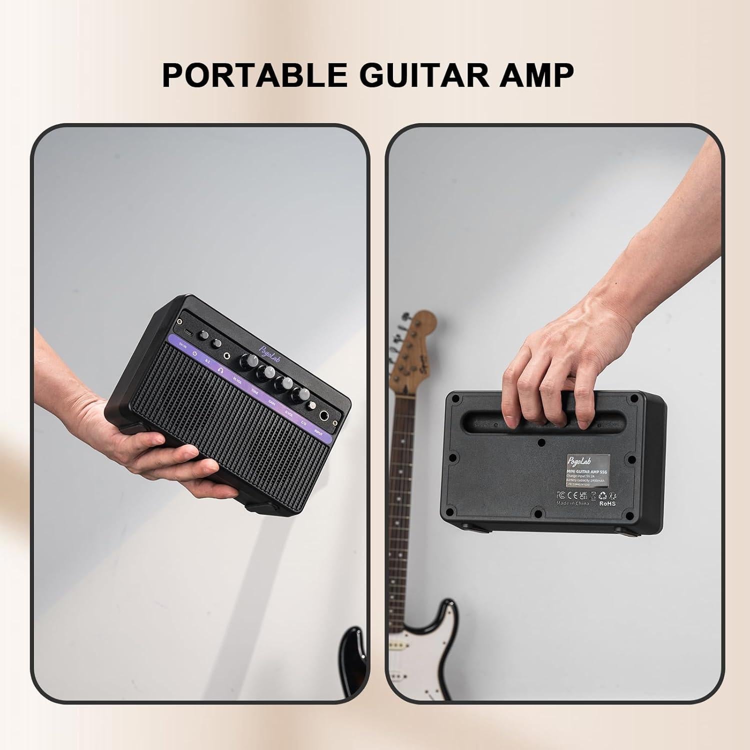 Amplificador de guitarra eléctrica PogoLab Mini 10W Bluetooth
