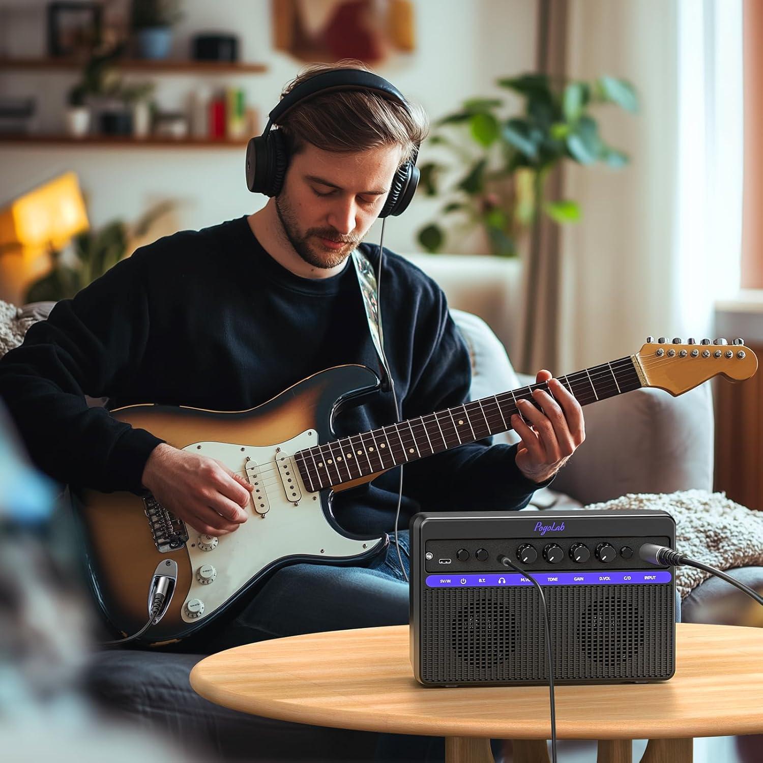 Amplificador de guitarra eléctrica PogoLab Mini 10W Bluetooth