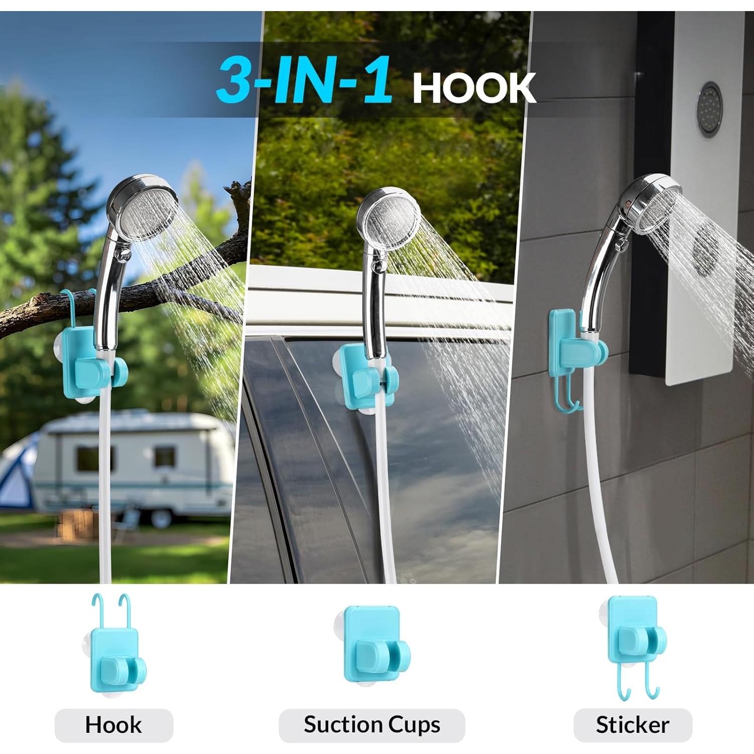 Ducha de Camping Portátil Thallike con Cubo Plegable 28L