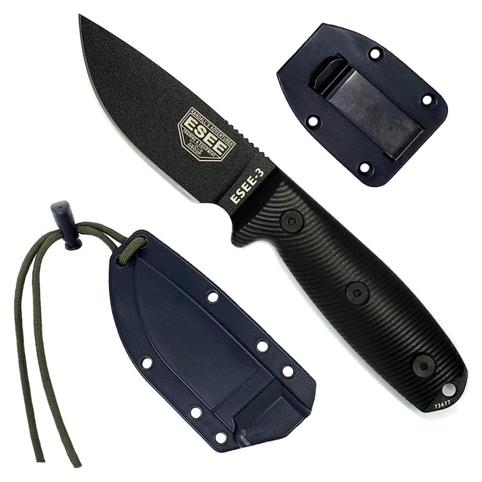 Cuchillo ESEE-3 Fijo 20.8 cm Acero Carbono 1095 Mango G10