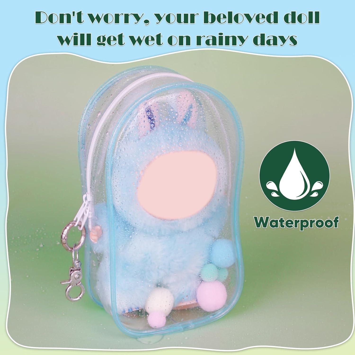 2 Bolsas de Exhibición Clara para Muñecas LABUBU 20.3x10.2cm