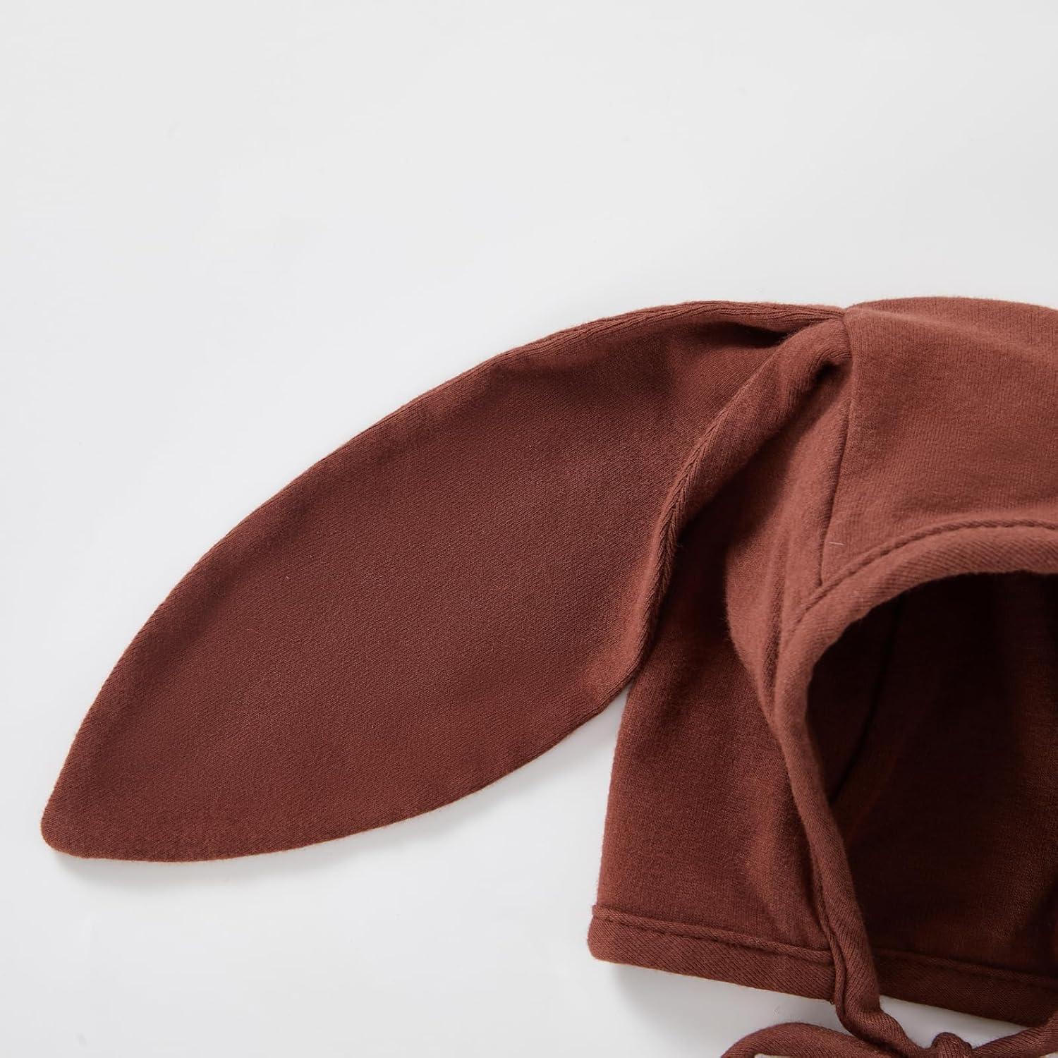 Gorro de Conejo para Bebé Merqwadd - Algodón Suave 0-12 Meses