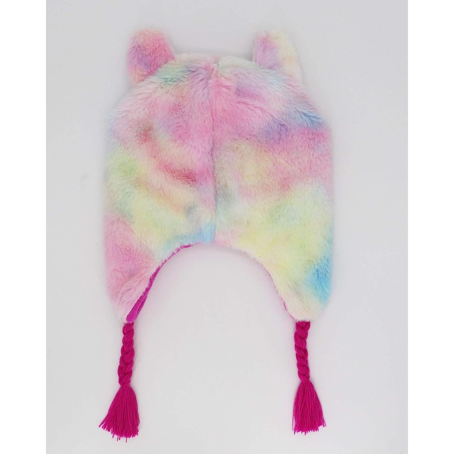 Gorro de Invierno Unicornio Arcoíris para Niñas 2-8 Años