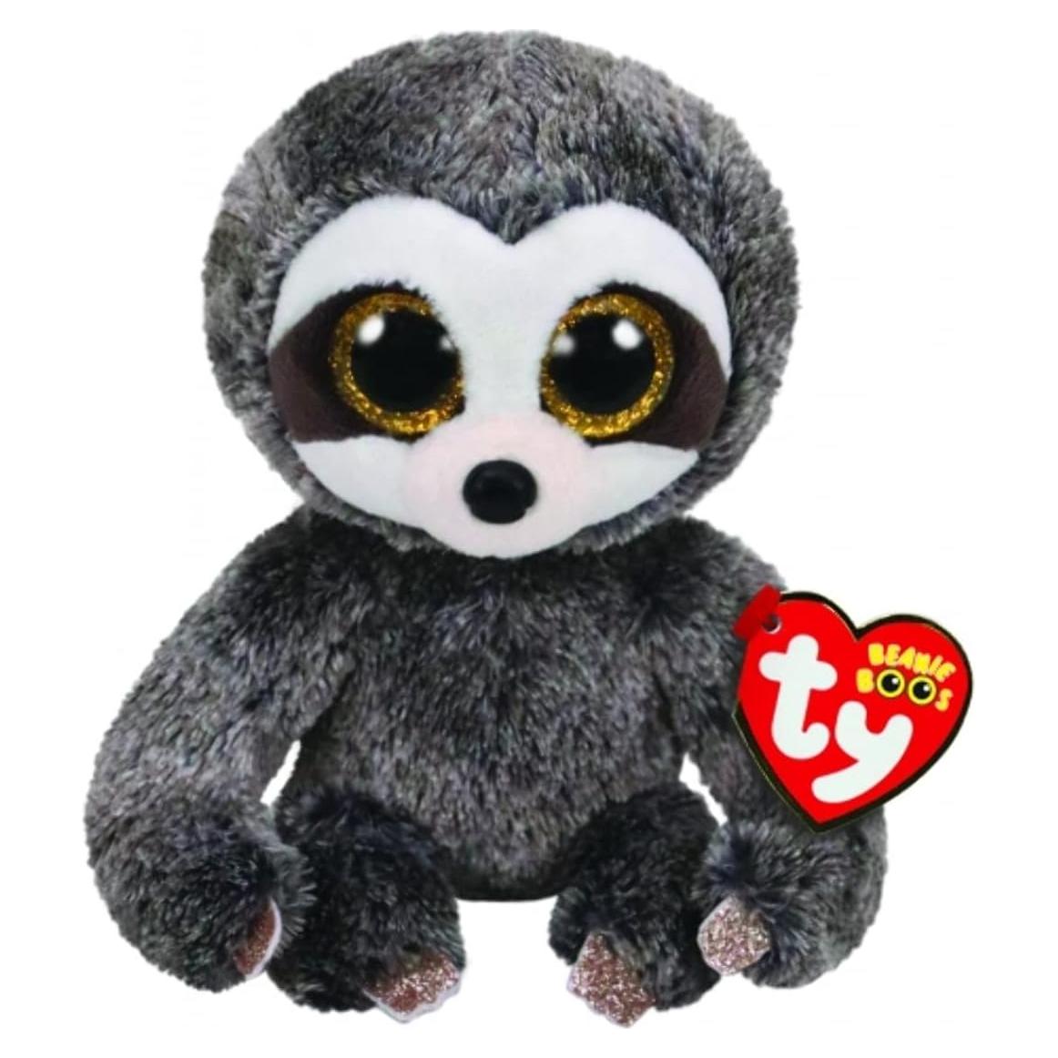 Peluche Ty Beanie Boos Dangler Perezoso Gris 80g