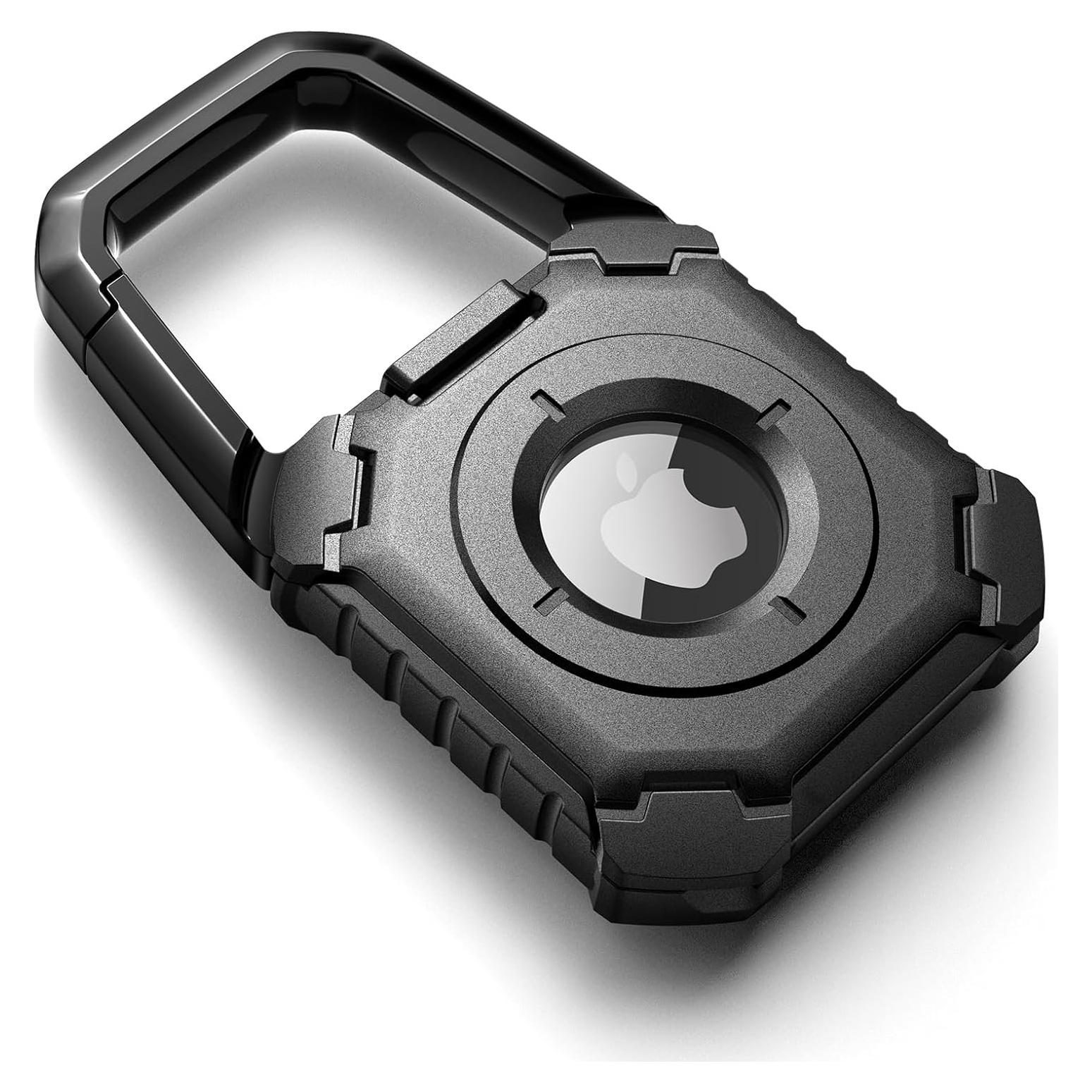 Funda DEXNOR para Apple AirTag con mosquetón, negra