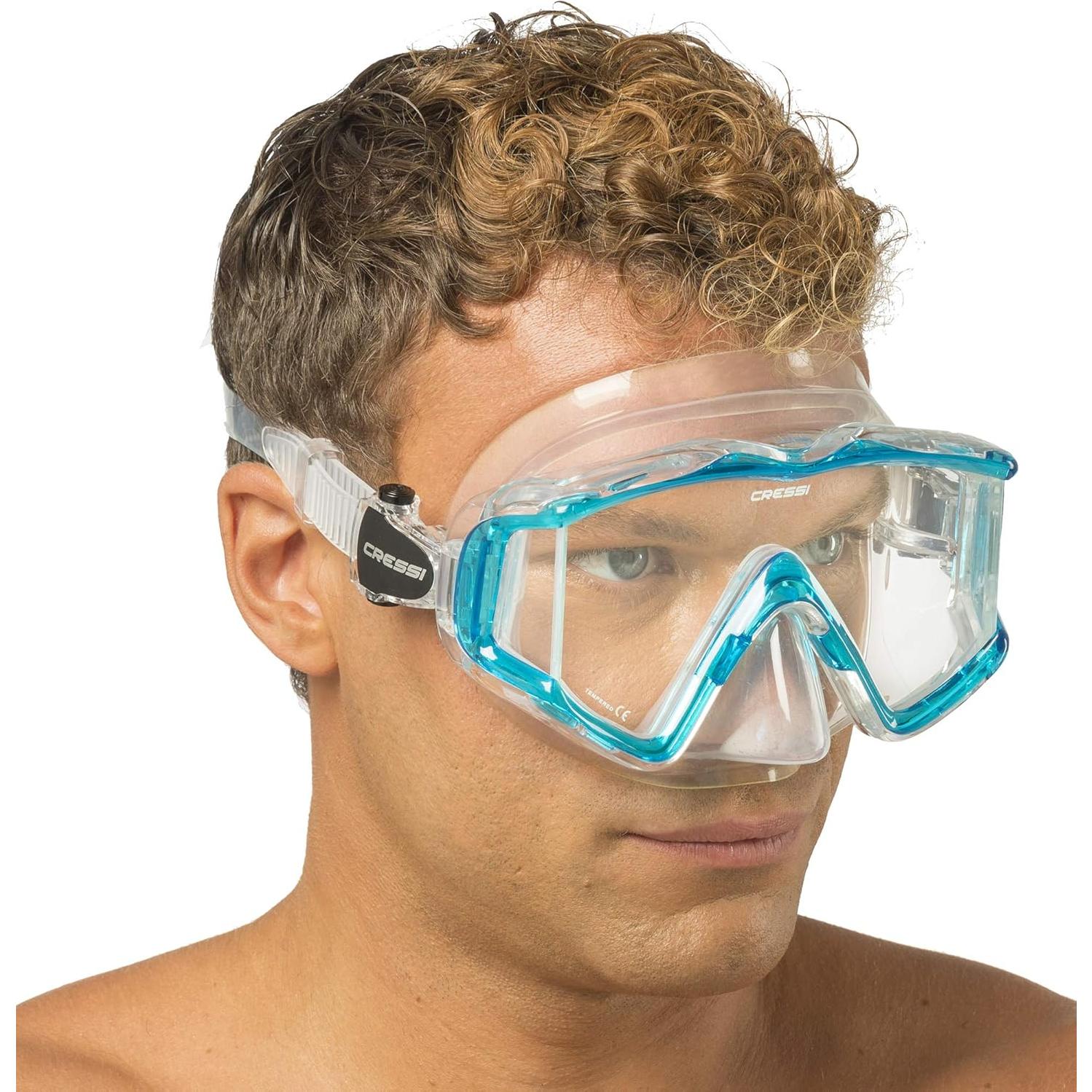 Máscara Cressi Pano 3 para Buceo y Snorkel - Visión Panorámica