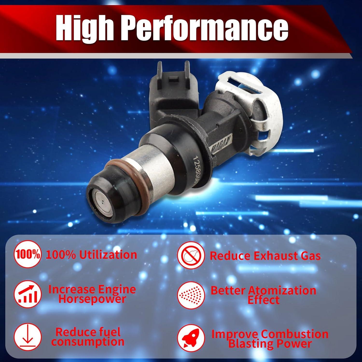 Juego de 8 Inyectores de Combustible MACAX 12580681 para Chevy/GMC