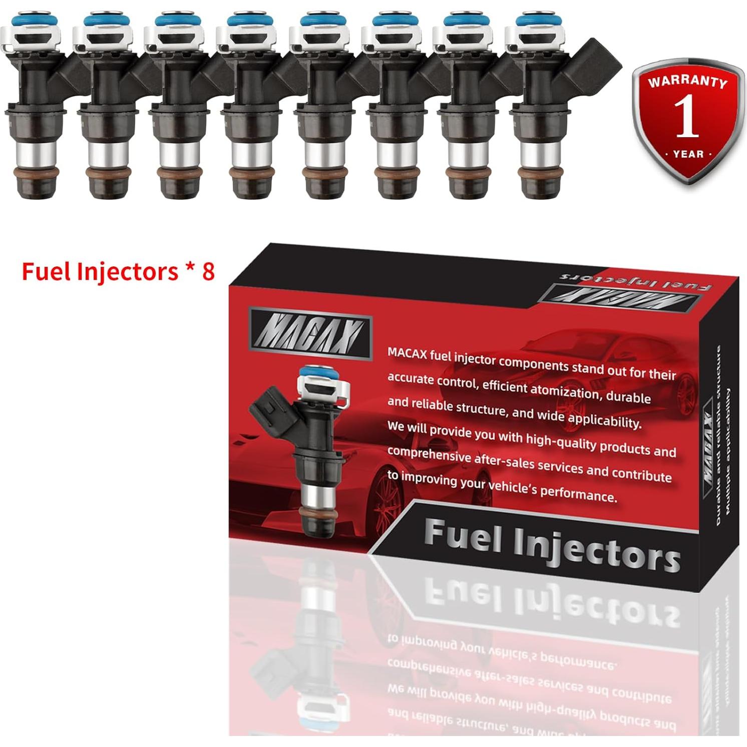 Juego de 8 Inyectores de Combustible MACAX 12580681 para Chevy/GMC