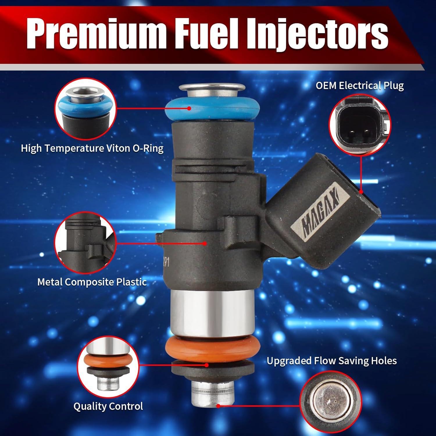 Juego de 6 Inyectores de Combustible MACAX 0280158191 para Ford