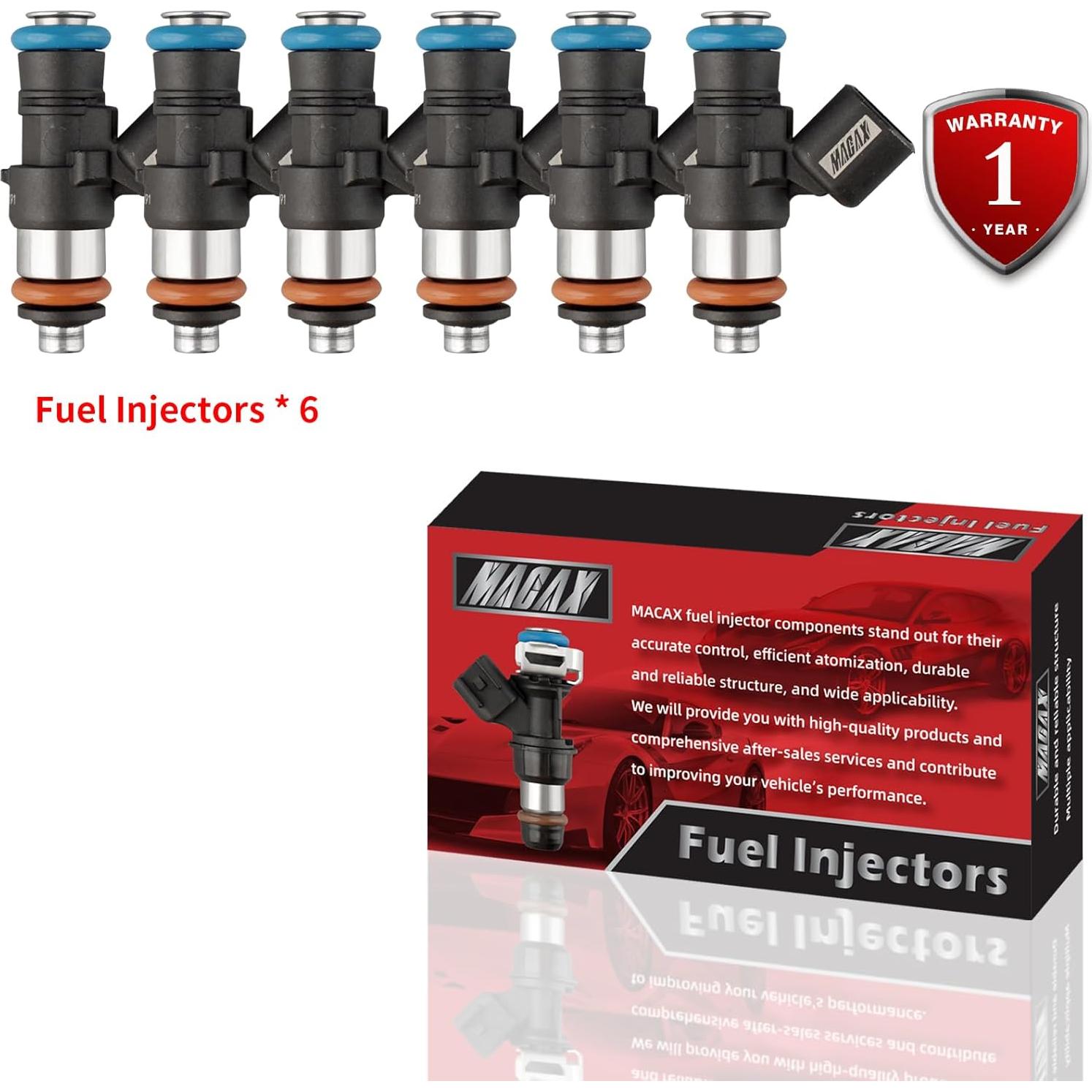 Juego de 6 Inyectores de Combustible MACAX 0280158191 para Ford