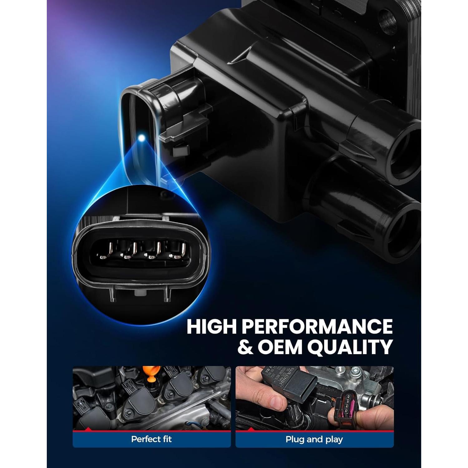 KAX Bobinas de Encendido y Bujías de Iridio para Toyota Corolla 1998-1999