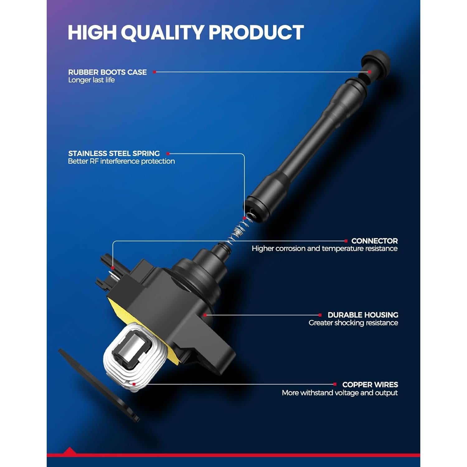 KAX Bobinas de Encendido y Bujías de Iridio para Toyota Corolla 1998-1999