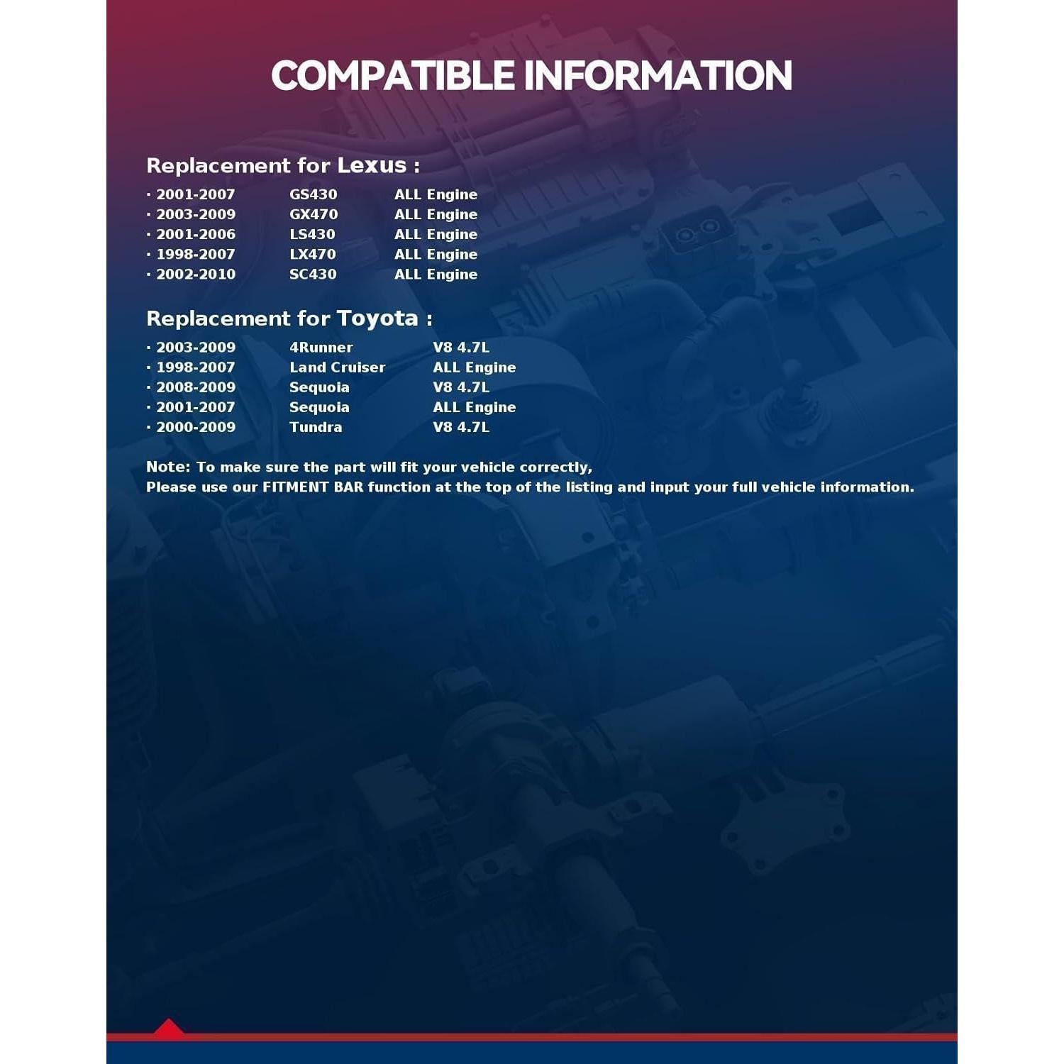 Bobinas de Encendido KAX UF230 - 8 Paquetes para Toyota y Lexus