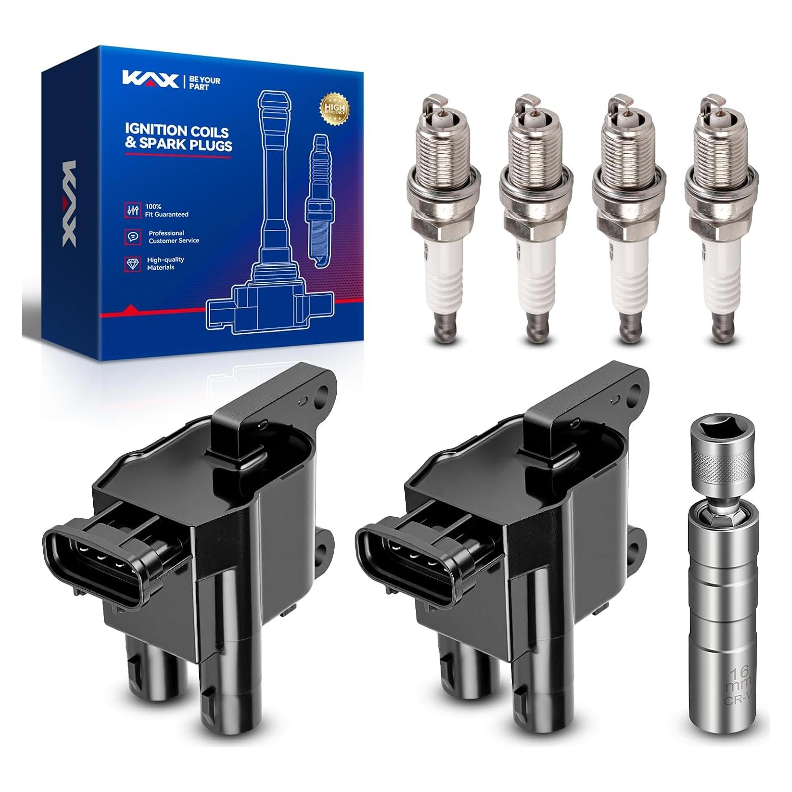 KAX Bobinas de Encendido y Bujías de Iridio para Toyota
