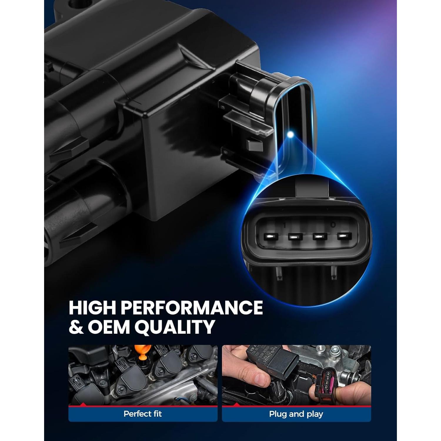 KAX Bobinas de Encendido y Bujías de Iridio para Toyota