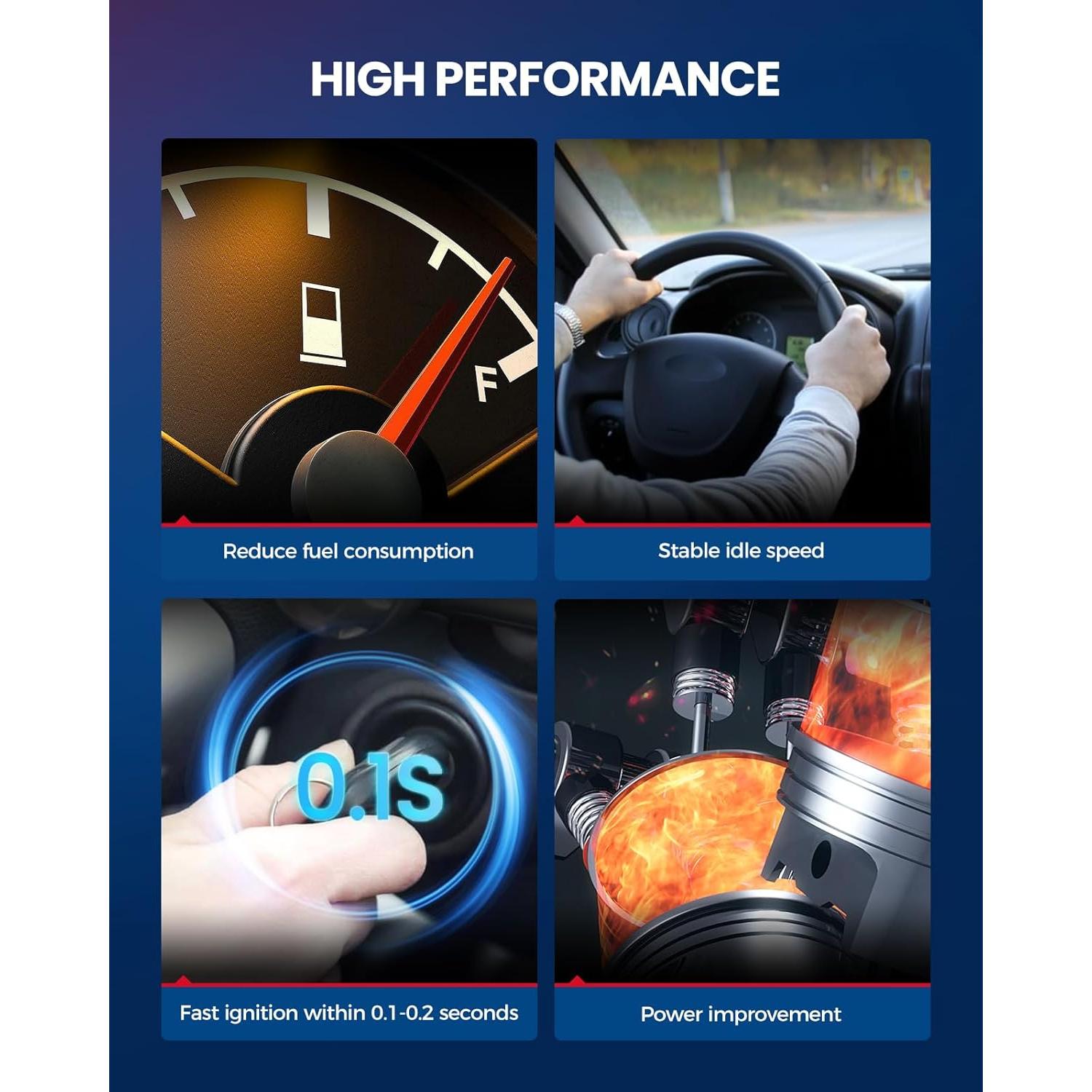 KAX Bobinas de Encendido y Bujías de Iridio para Toyota