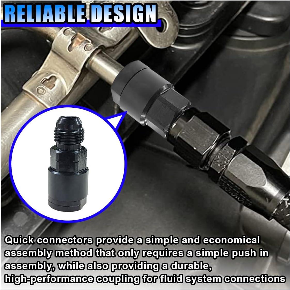 Adaptador de Riel de Combustible EFI KITUREK 3/8" Aluminio 2 Piezas