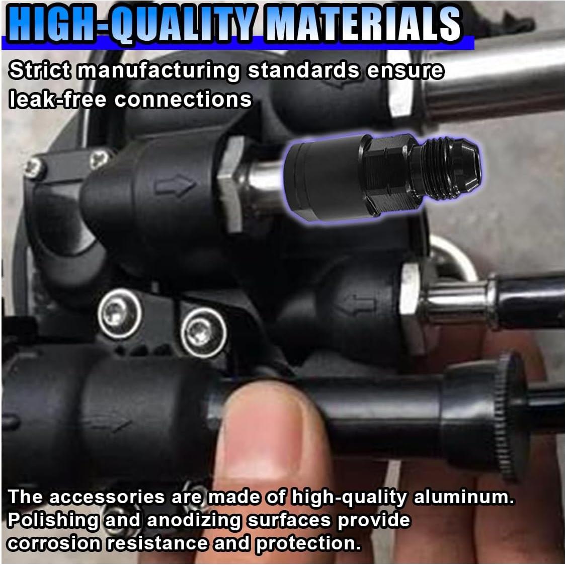 Adaptador de Riel de Combustible EFI KITUREK 3/8" Aluminio 2 Piezas