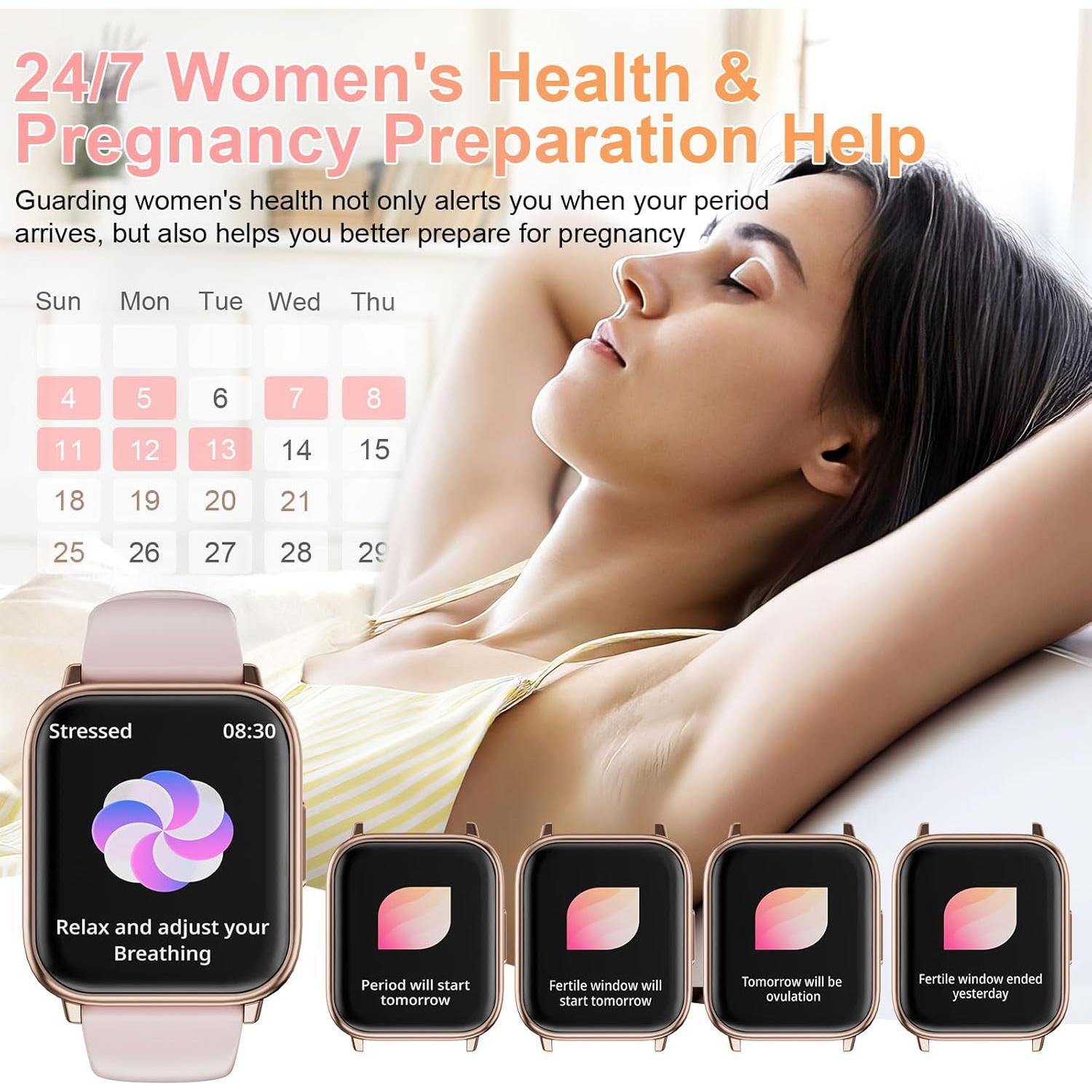 Reloj Inteligente RifePhi para Mujeres 1.83" Fitness IP68