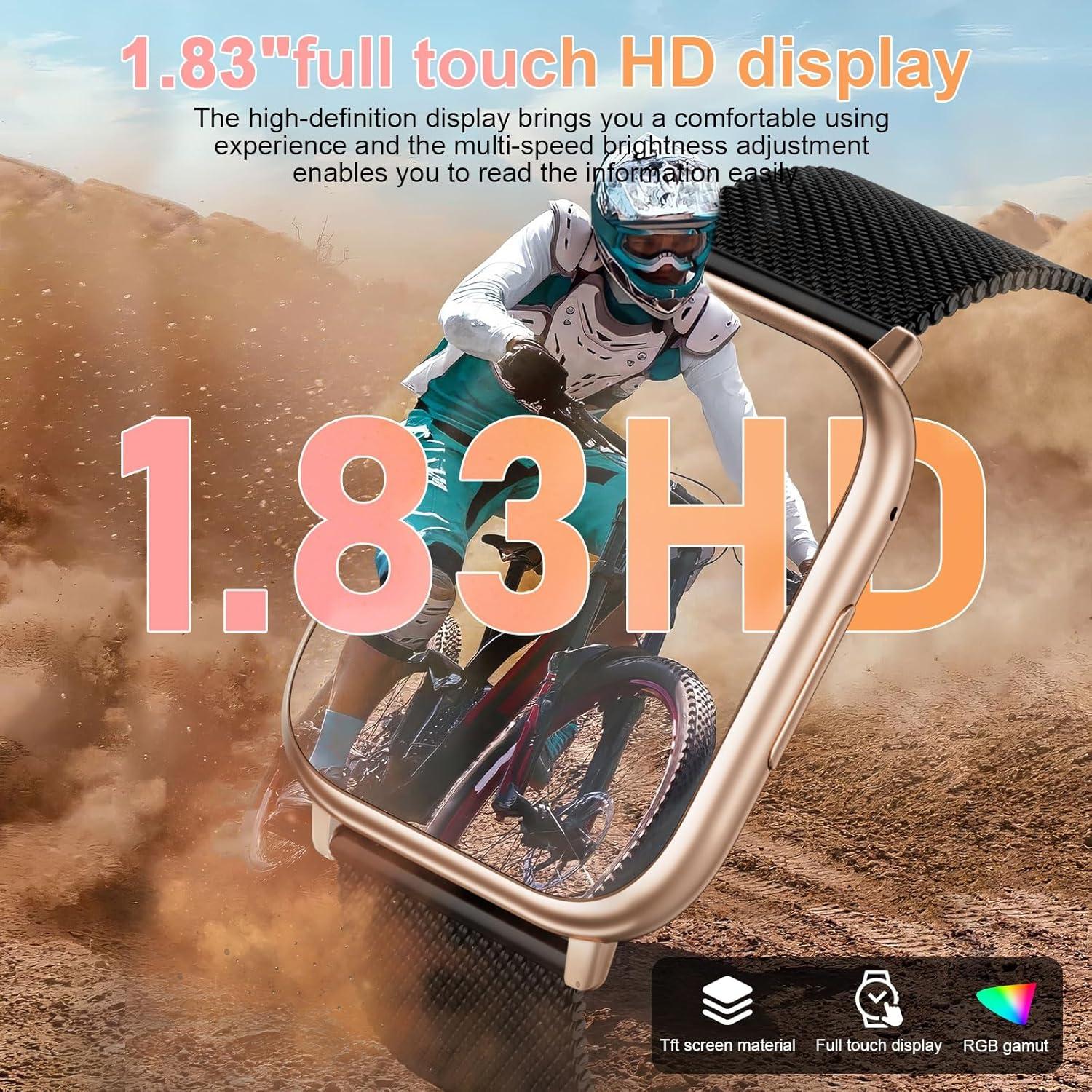 Reloj Inteligente RifePhi para Mujeres 1.83" Fitness IP68