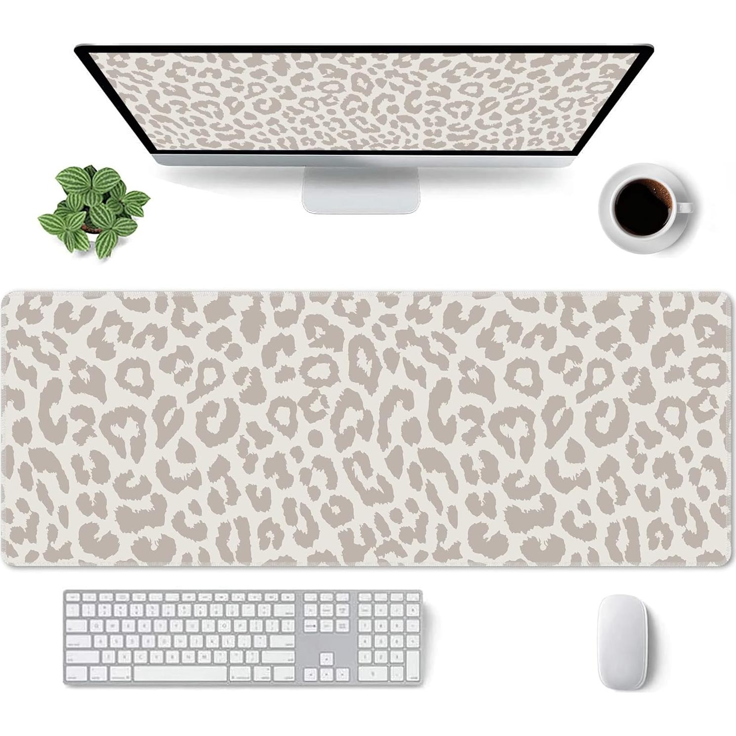 Alfombrilla de Ratón Grande PTPLMM Estampado Leopardo 80x30 cm