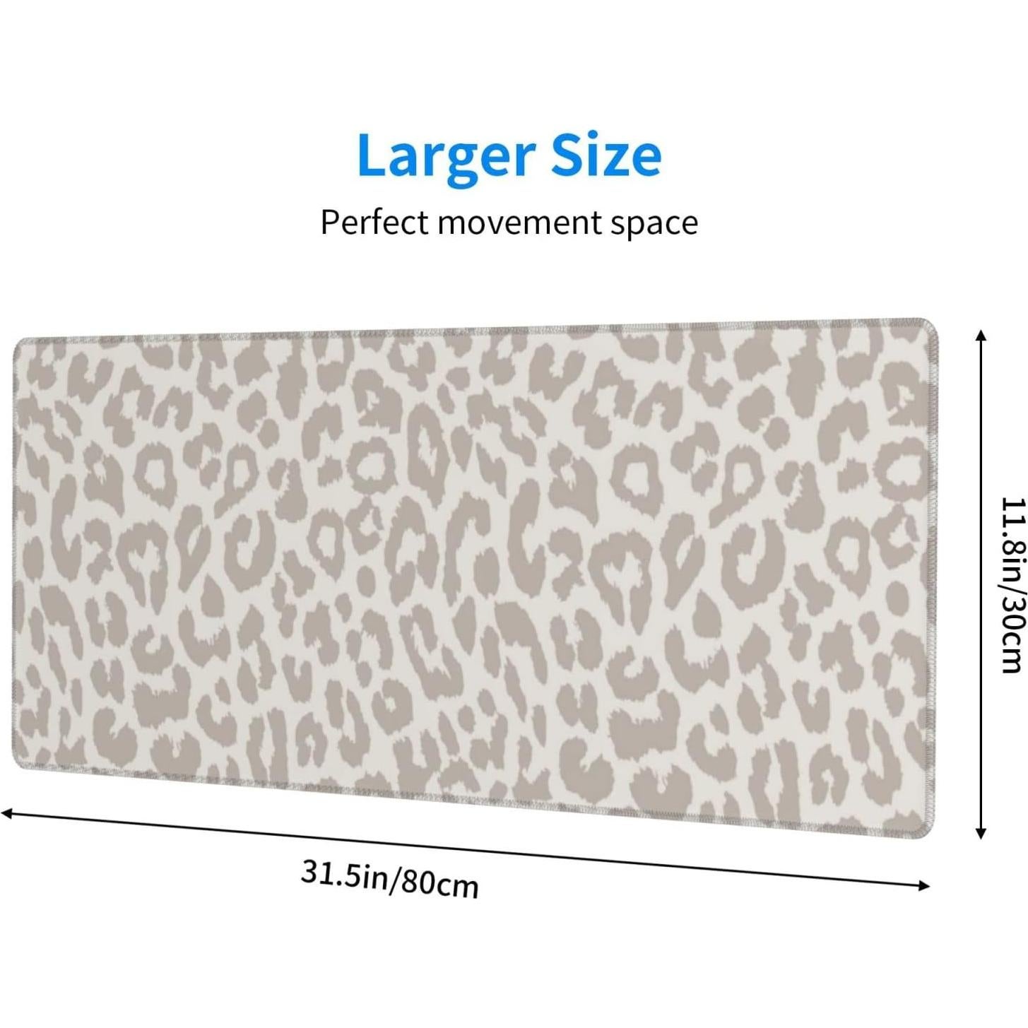 Alfombrilla de Ratón Grande PTPLMM Estampado Leopardo 80x30 cm