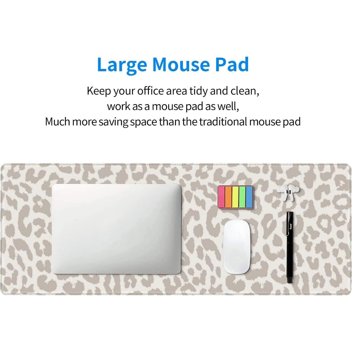 Alfombrilla de Ratón Grande PTPLMM Estampado Leopardo 80x30 cm