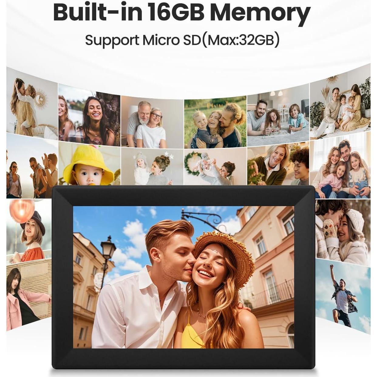 Marco de Fotos Digital WiFi 10.1" Uhale - Pantalla HD 16GB