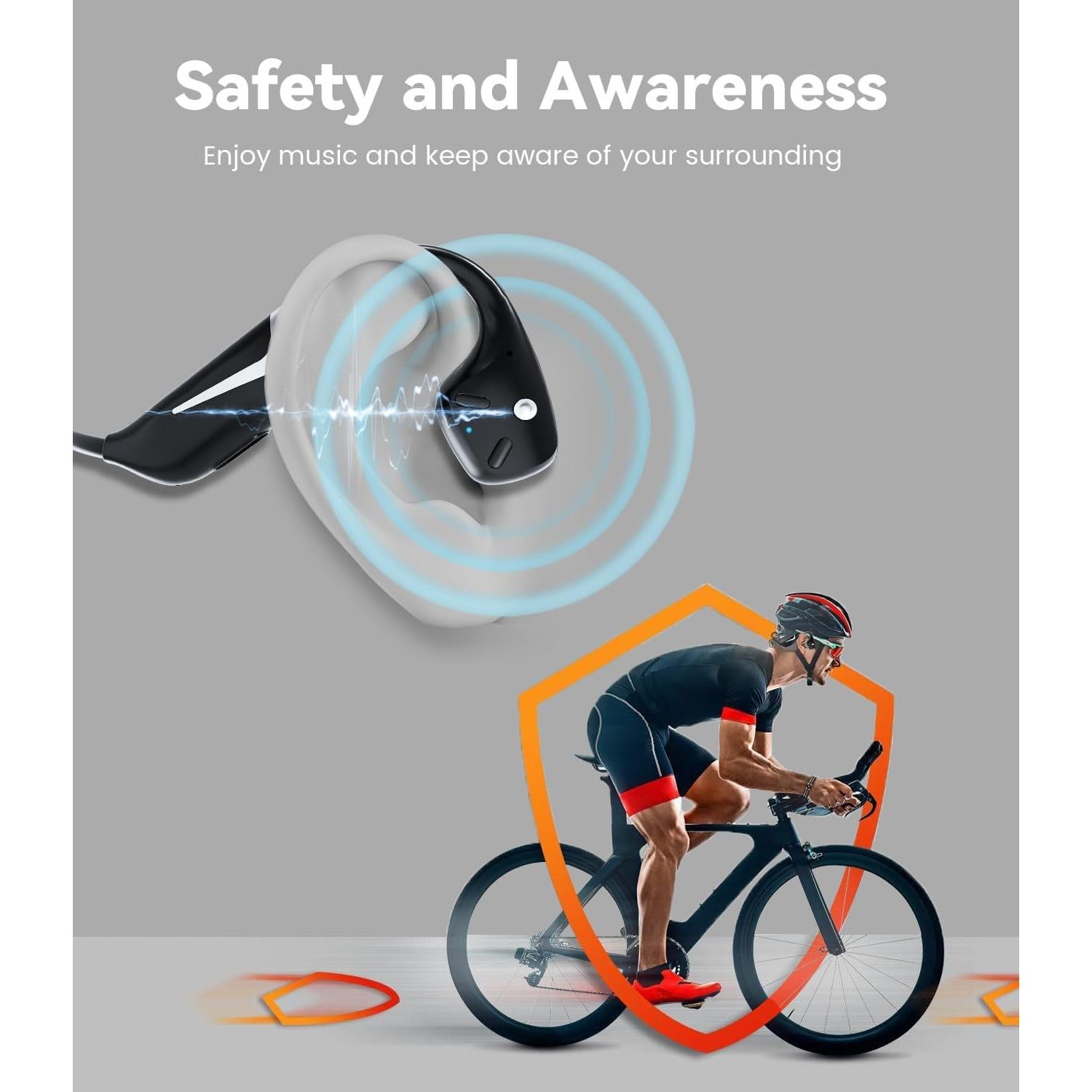 Auriculares Bluetooth MONODEAL DV68 Conducción Ósea IP67 15h