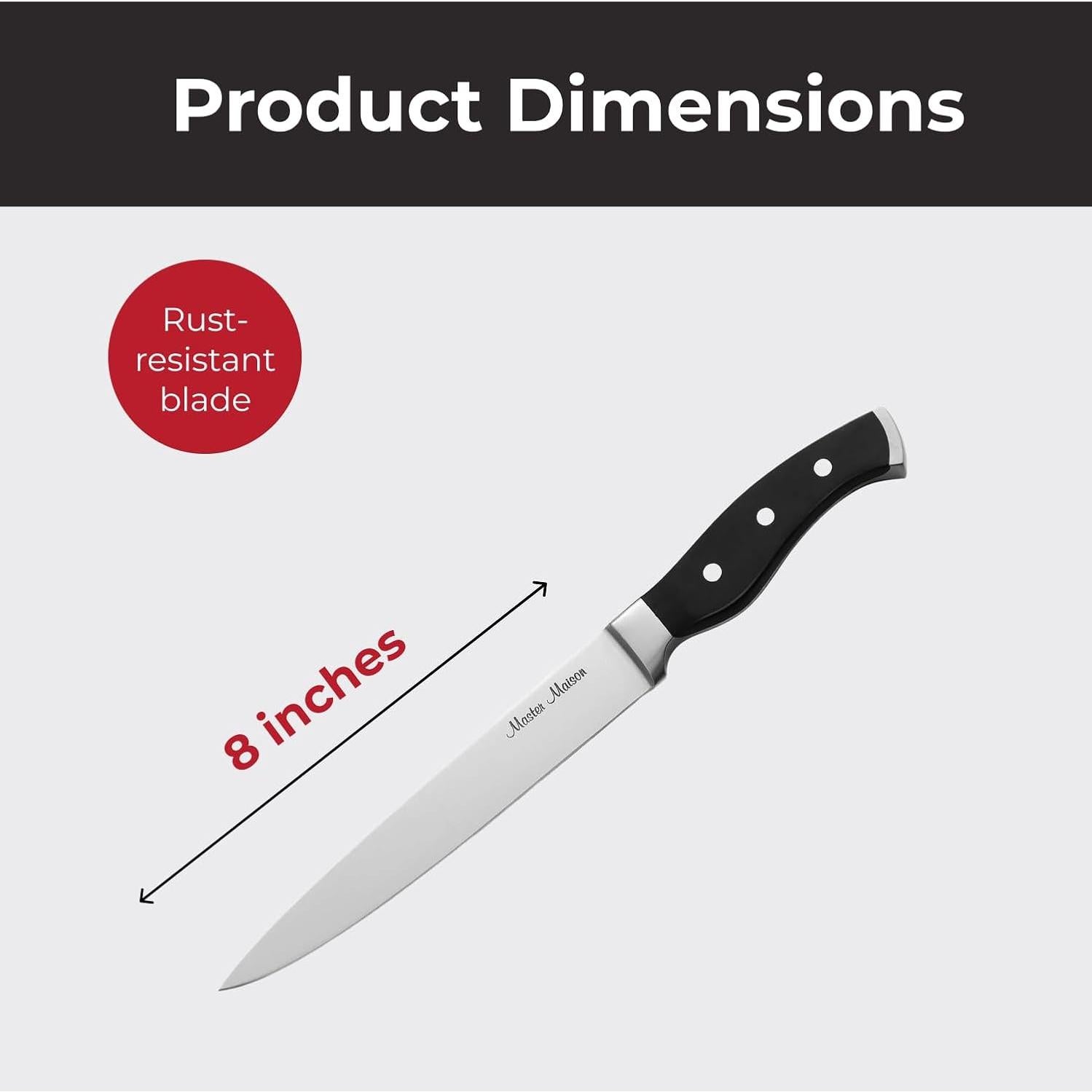 Juego de cuchillos de tallado Master Maison 20.32 cm acero inoxidable