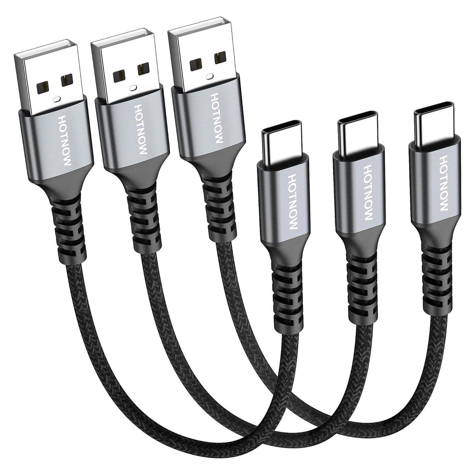 Cable USB C Corto 0.15m HOTNOW Carga Rápida 3 Paquete
