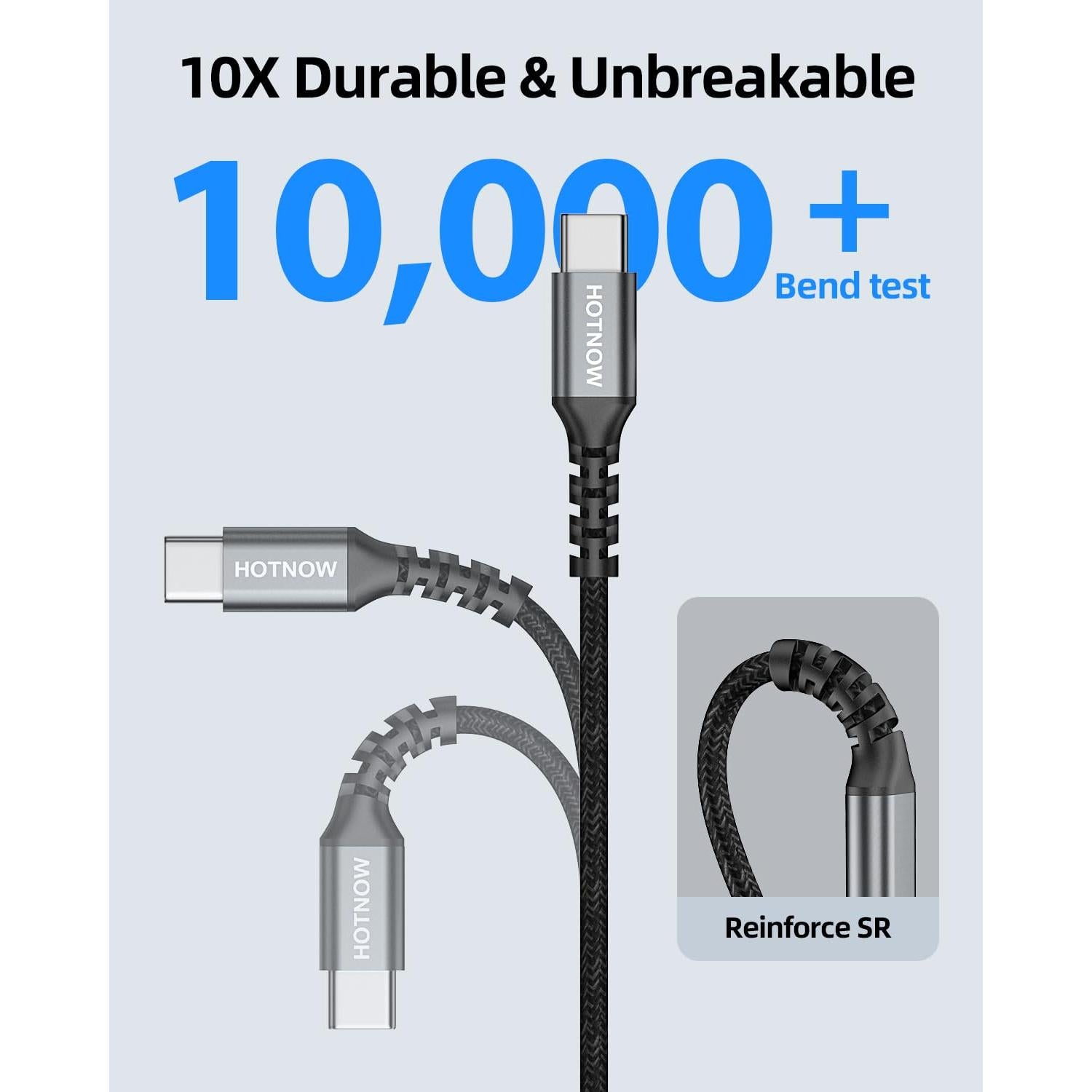 Cable USB C Corto 0.15m HOTNOW Carga Rápida 3 Paquete