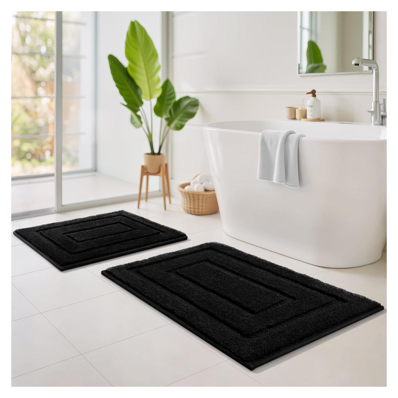 Conjunto de Alfombrillas de Baño GRANNY SAYS 2 Piezas Negro