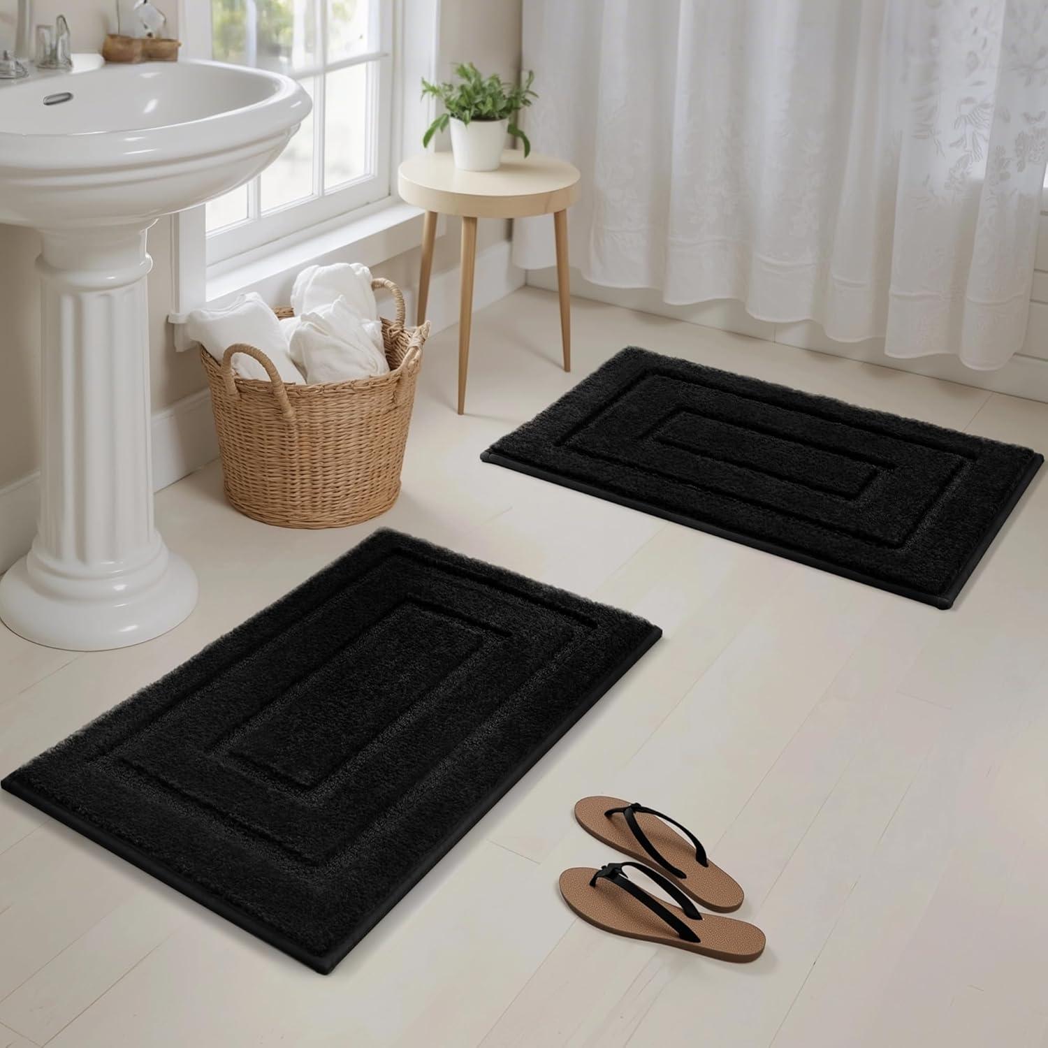 Conjunto de Alfombrillas de Baño GRANNY SAYS 2 Piezas Negro