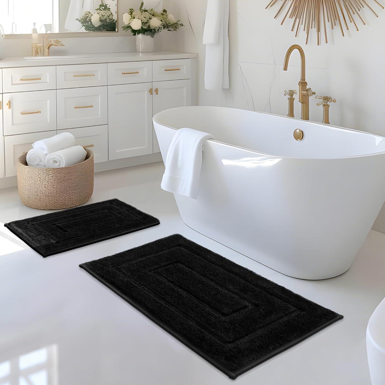 Conjunto de Alfombrillas de Baño GRANNY SAYS 2 Piezas Negro