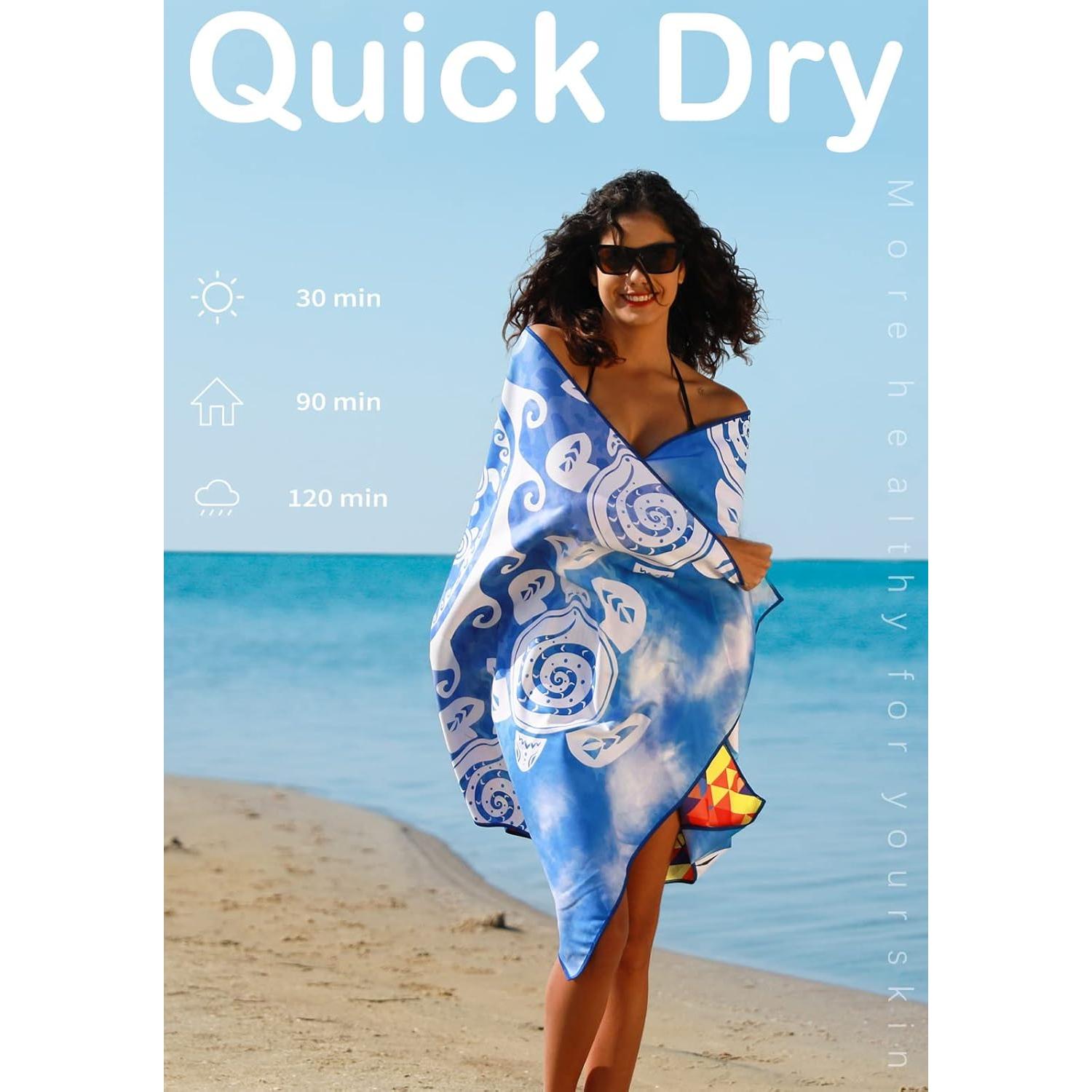 Toallas de Playa Microfibra Widdonen 2 Paquete 81x180 cm