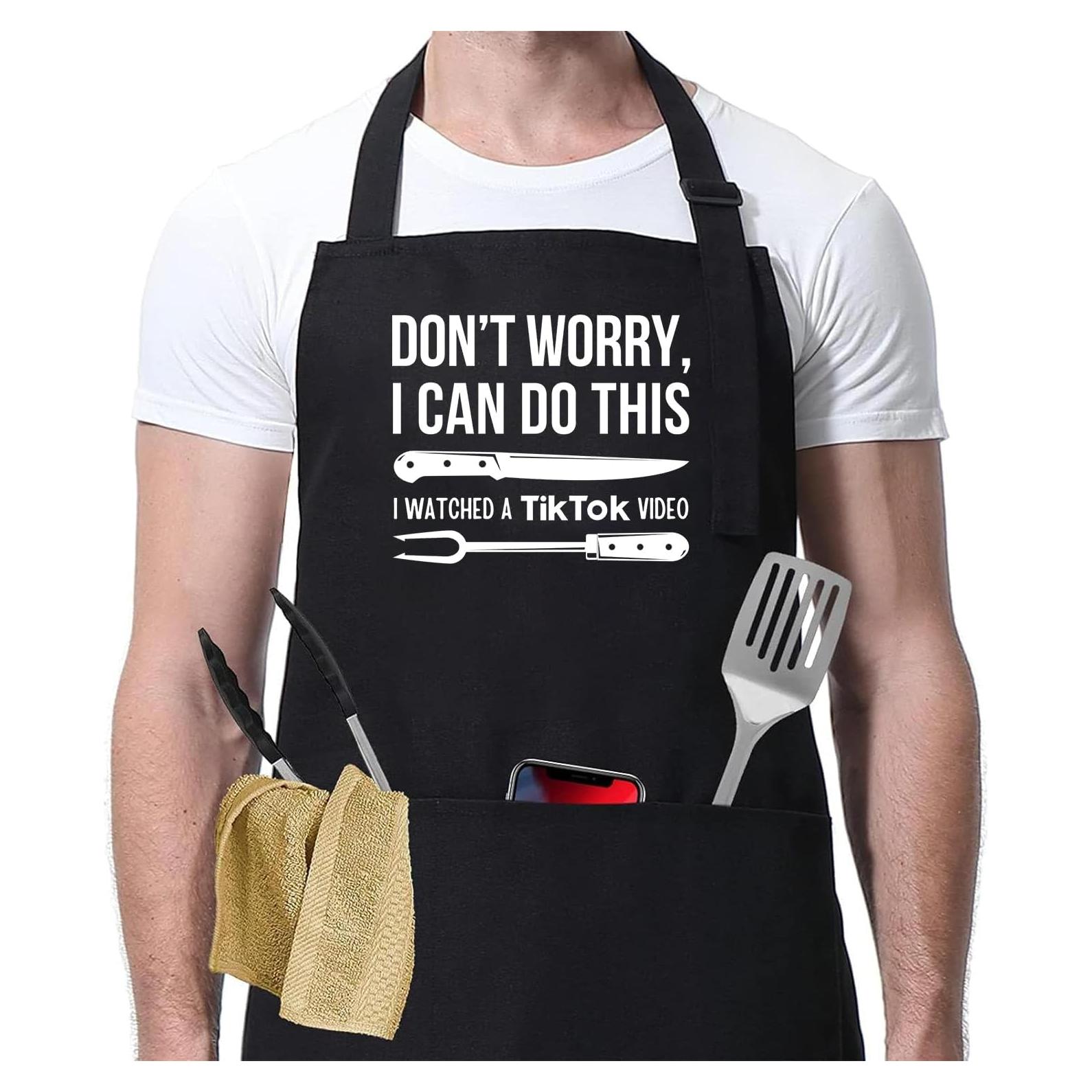 Delantal de Cocina Ajustable Besa al Chef - Poliester con Bolsillos