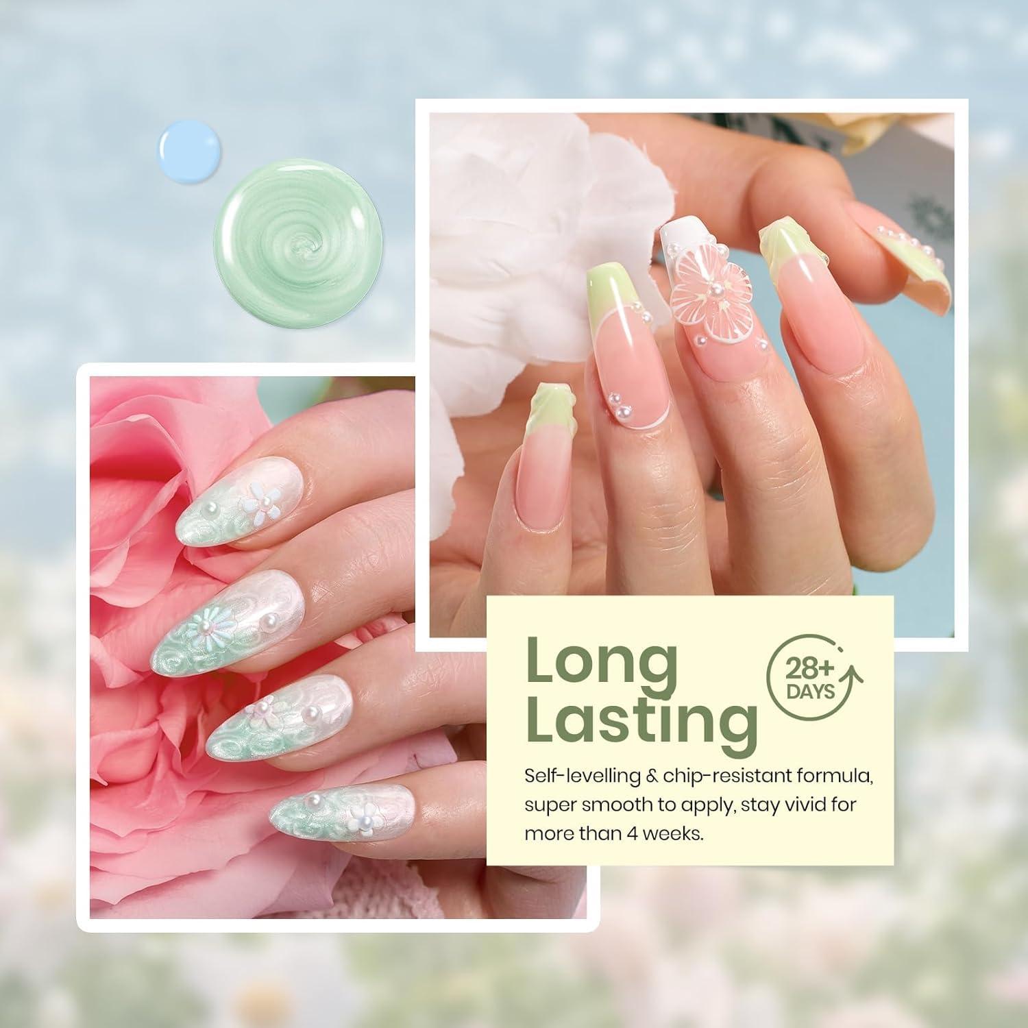 Esmalte de Uñas Gel Beetles 6 Colores Pastel Primavera 7.5ml