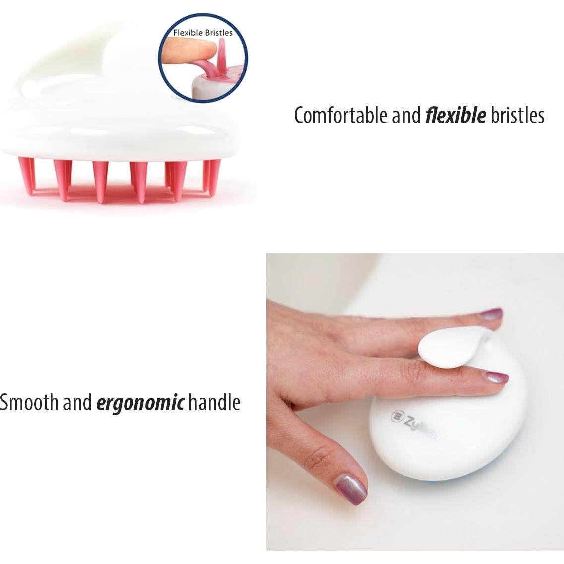 Masajeador de cuero cabelludo Zyllion ZMA-12 - Paquete de 2