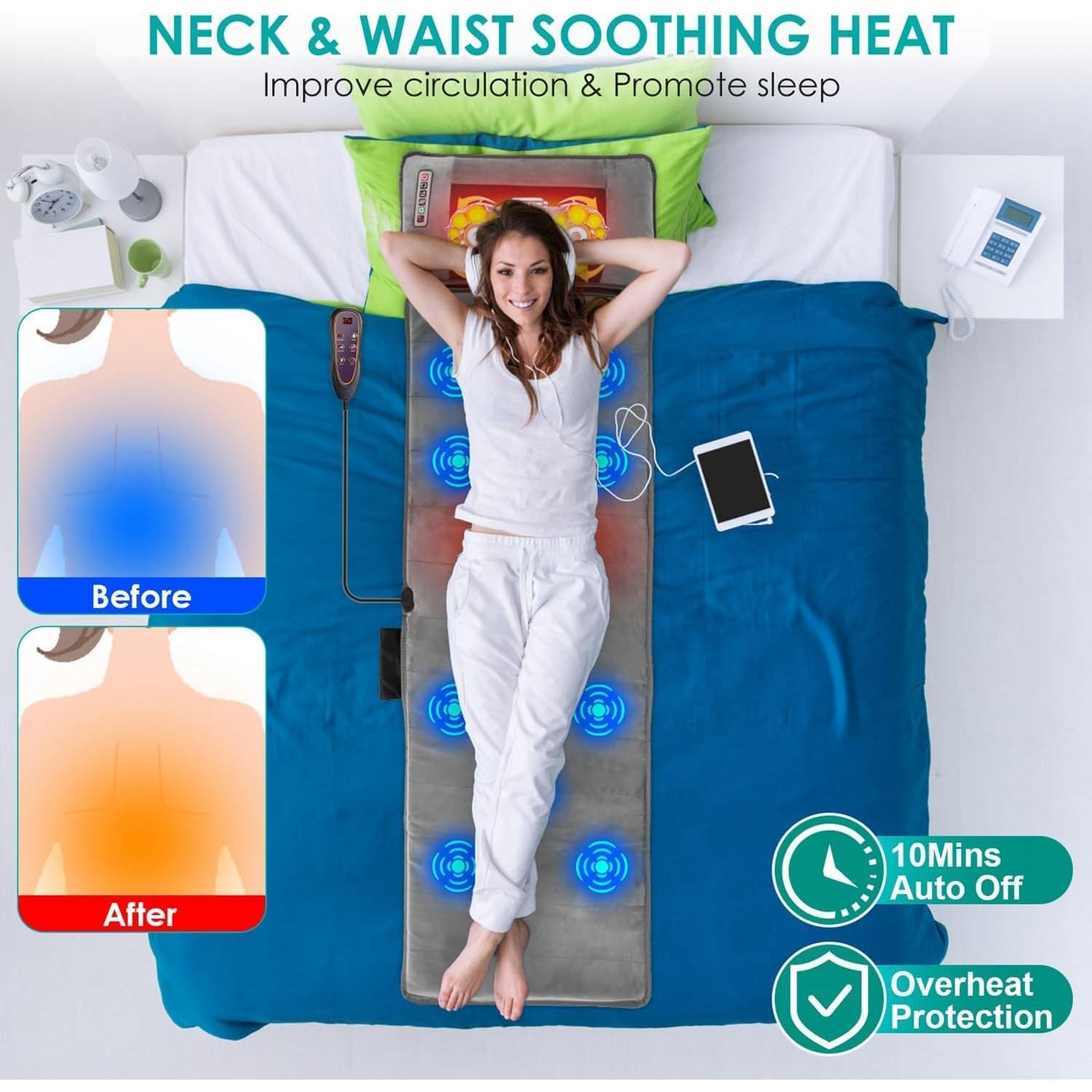 Alfombrilla de Masaje Completo TeqHome con Calor y 10 Motores