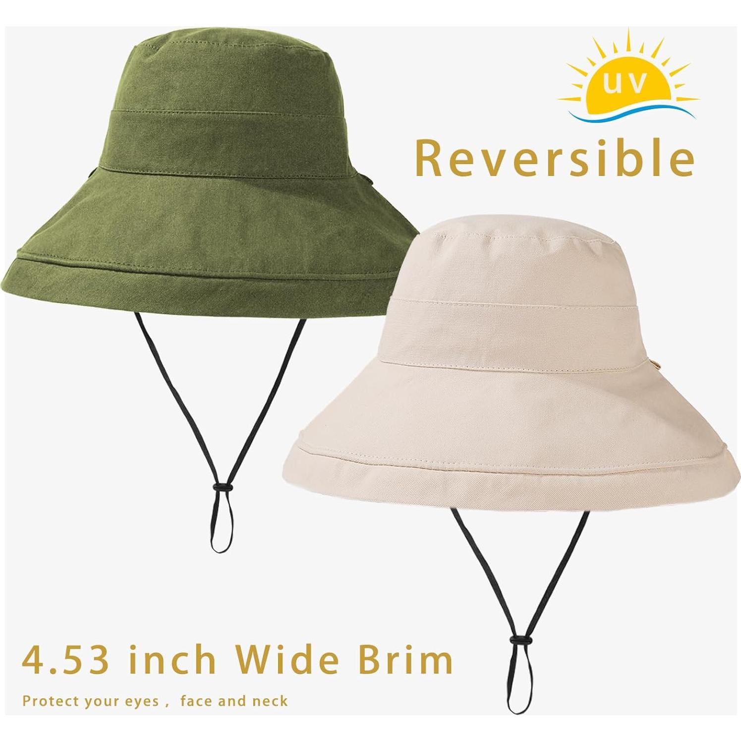 Sombrero de Sol Reversible Vidsel para Mujeres - Ala Ancha UV50+